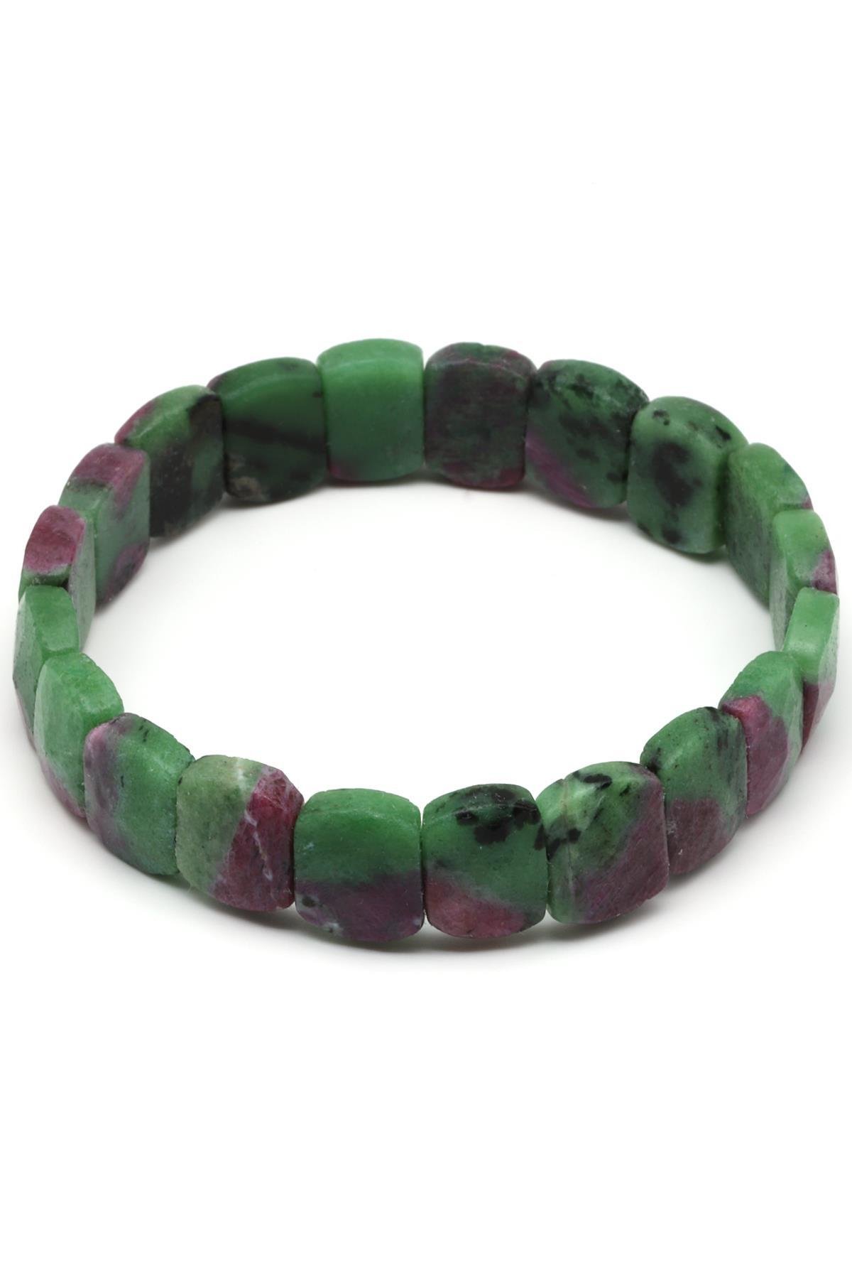 Anyolit Doğal Taş Bileklik 10 x 12 mm Özel Kesim