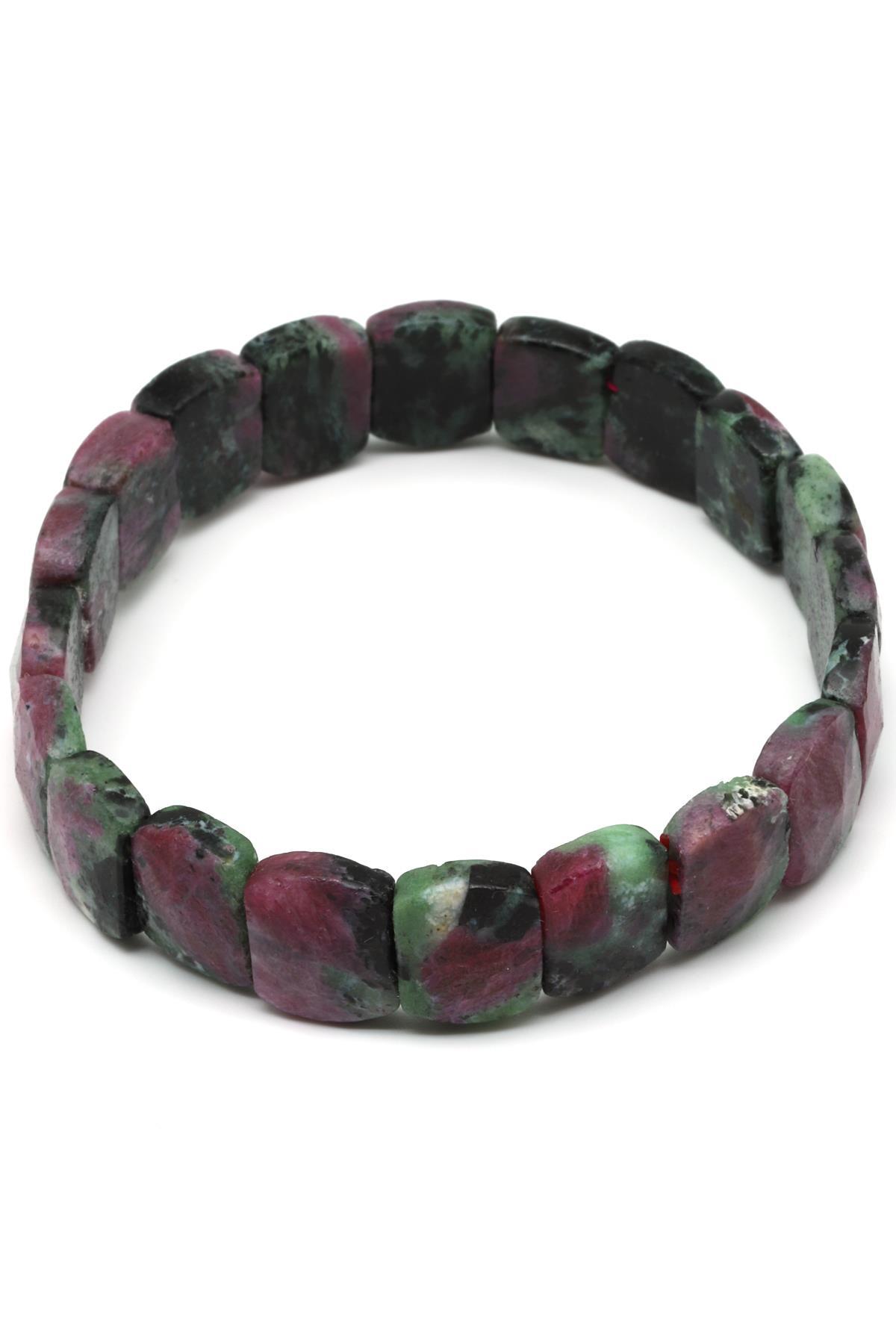 Anyolit Doğal Taş Bileklik 10 x 12 mm Özel Kesim