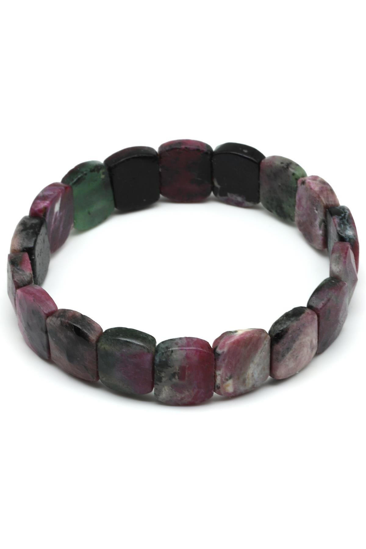 Anyolit Doğal Taş Bileklik 11 x 13 mm Özel Kesim