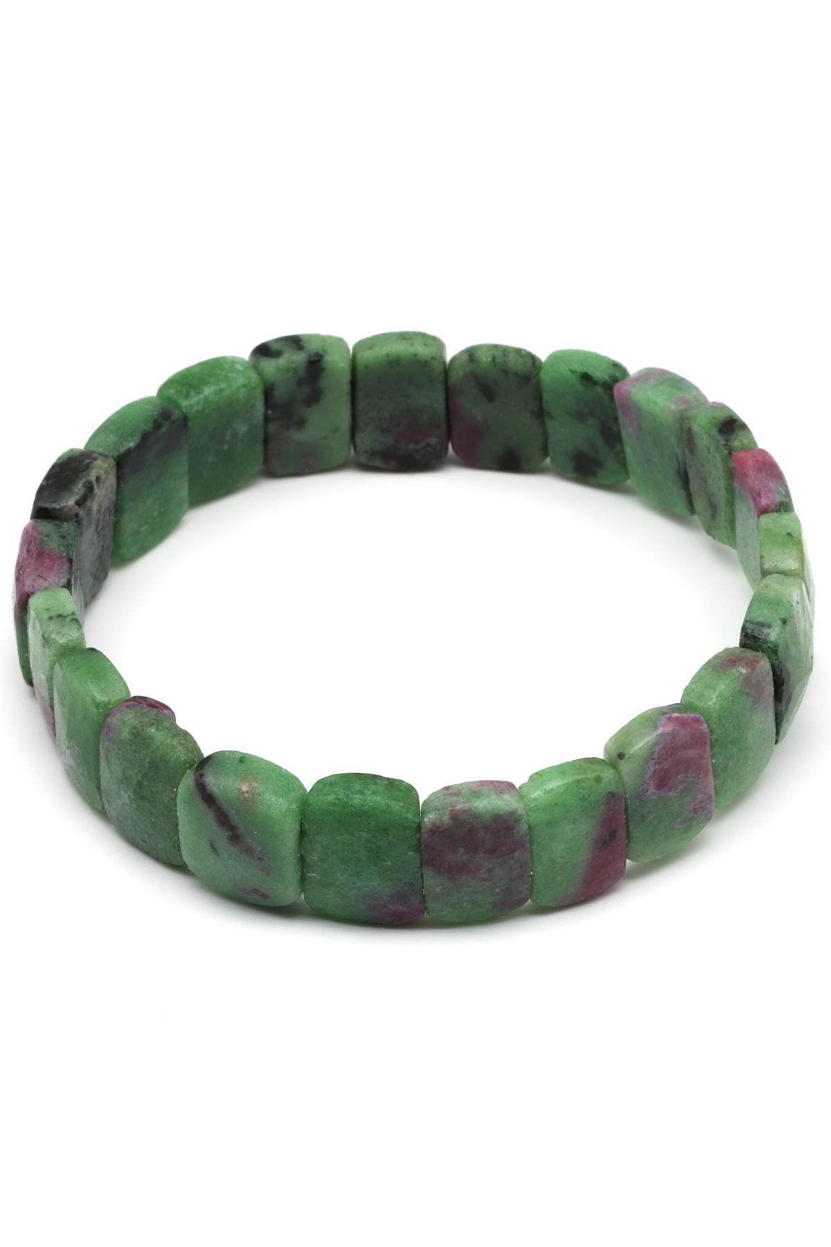 Anyolit Doğal Taş Bileklik 9 x 12 mm Özel Kesim