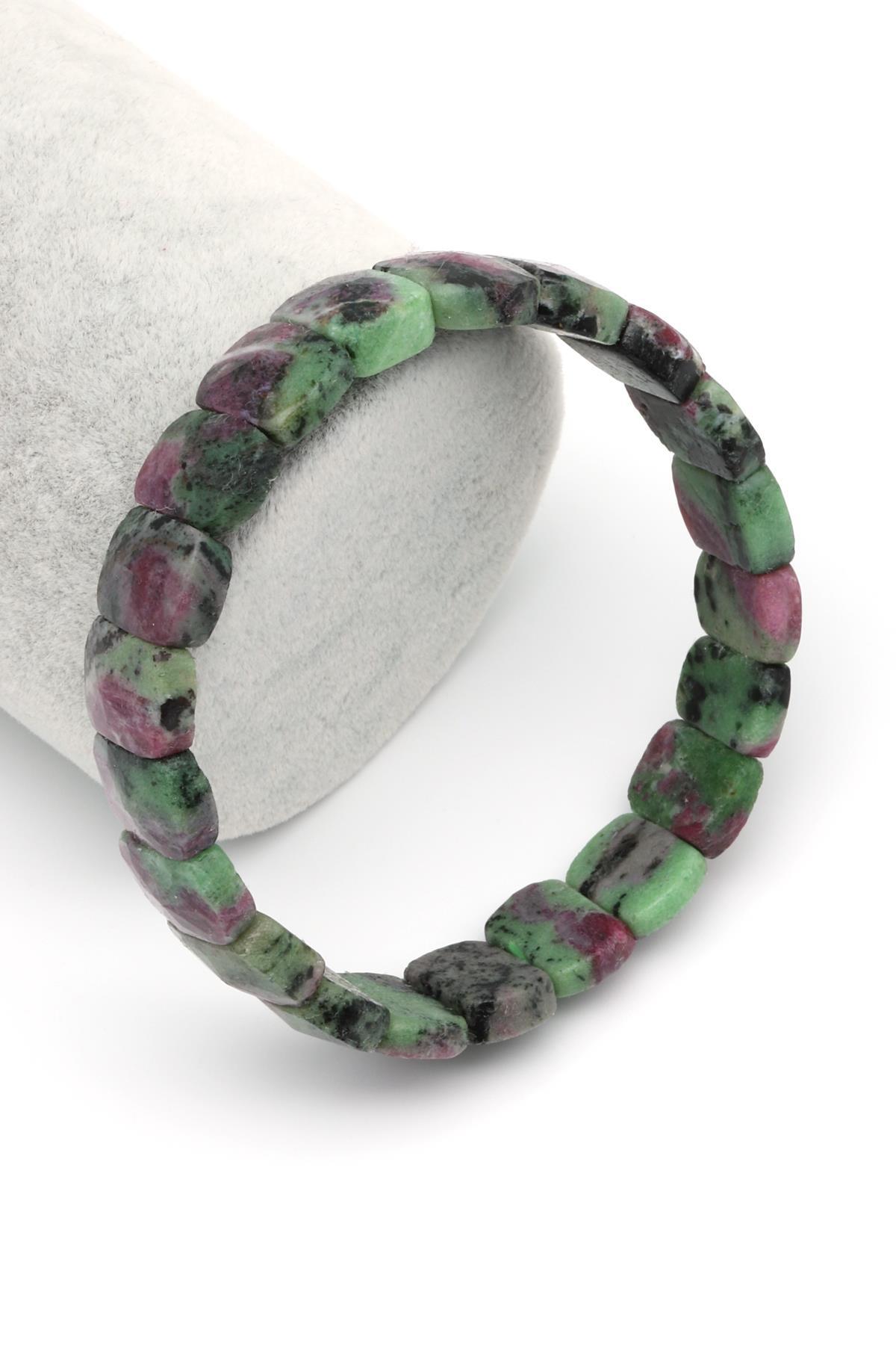 Anyolit Doğal Taş Bileklik 9 x 13 mm Özel Kesim