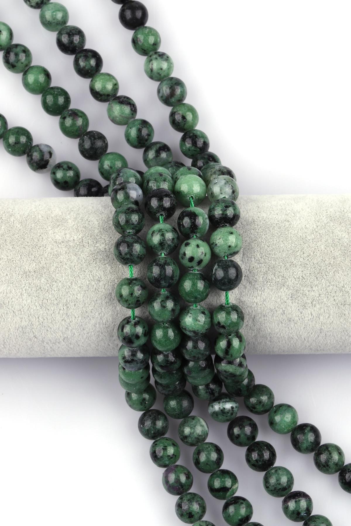 Anyolit Doğal Taş Dizi 10 mm Küre Kesim