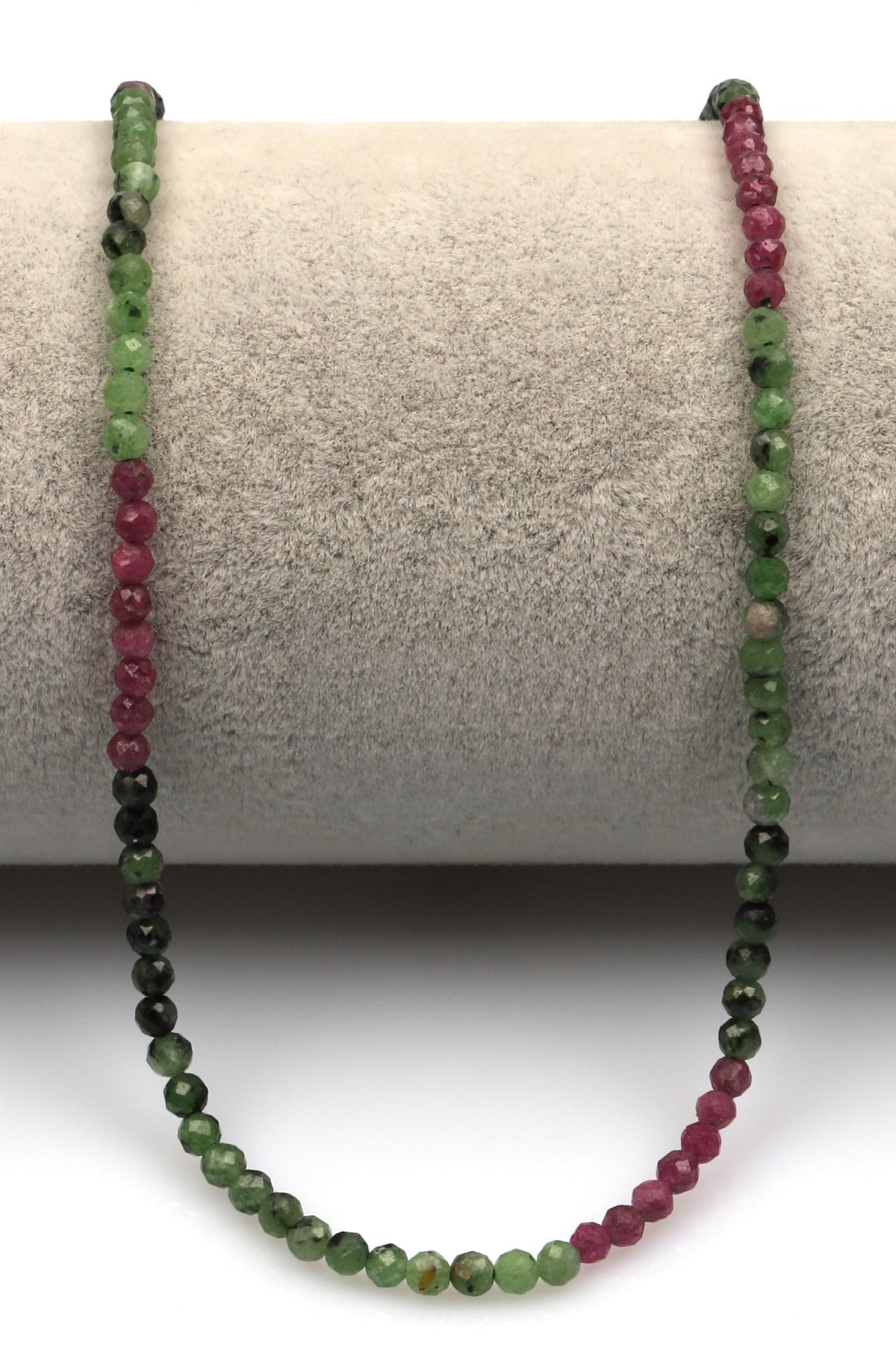 Anyolit ( Ruby Zoisite ) Doğal Taş Dizi 3 mm Fasetli Küre Kesim - DZ-1286