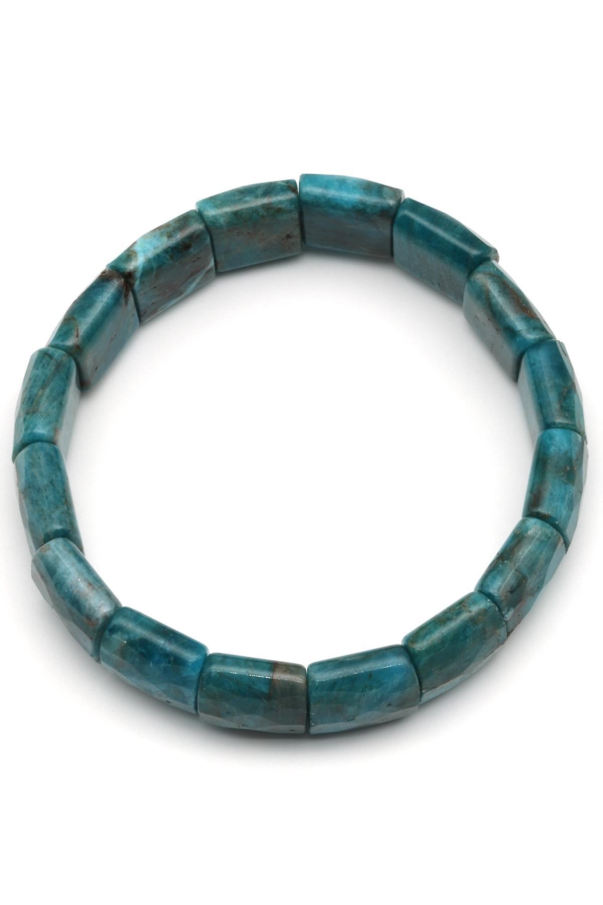 Apatit Doğal Taş Bileklik 13 x 15 mm Özel Kesim