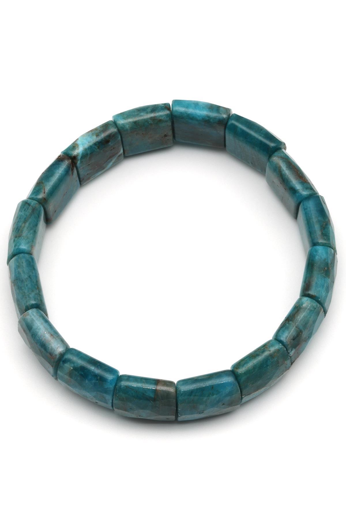 Apatit Doğal Taş Bileklik 13 x 15 mm Özel Kesim