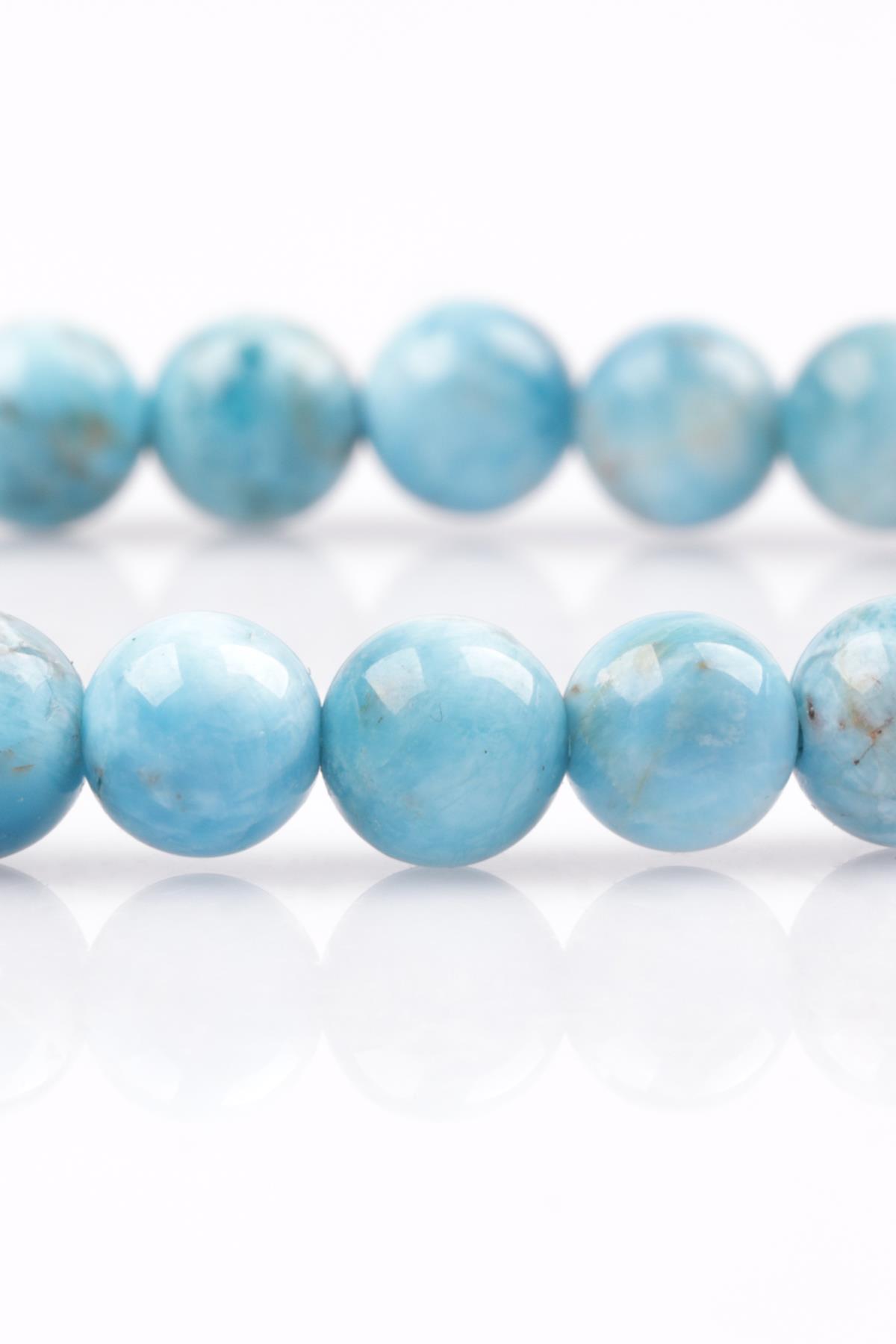 Apatit Doğal Taş Bileklik 6 mm Küre Kesim