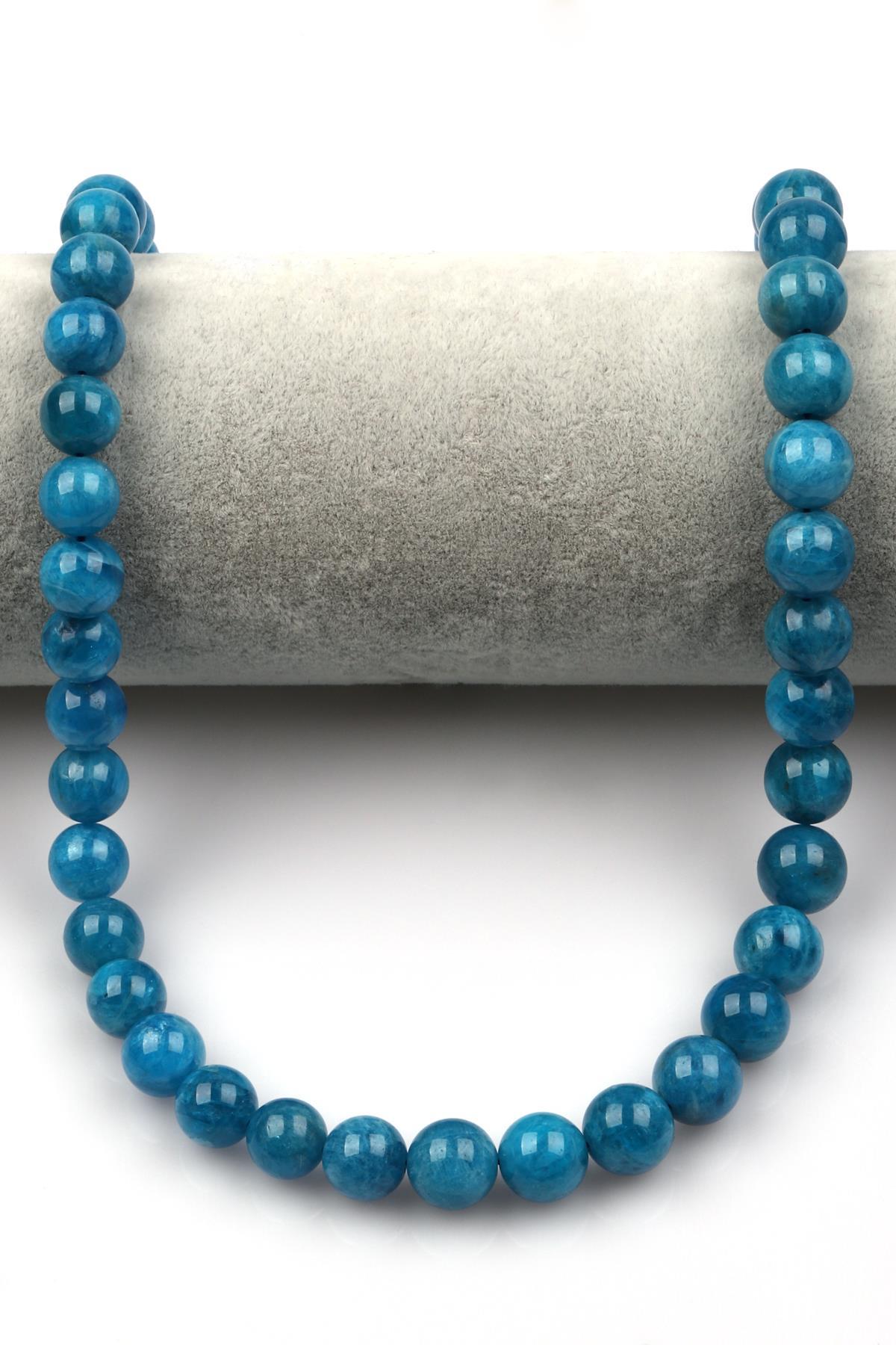 Apatit Doğal Taş Dizi 10 mm Küre Kesim