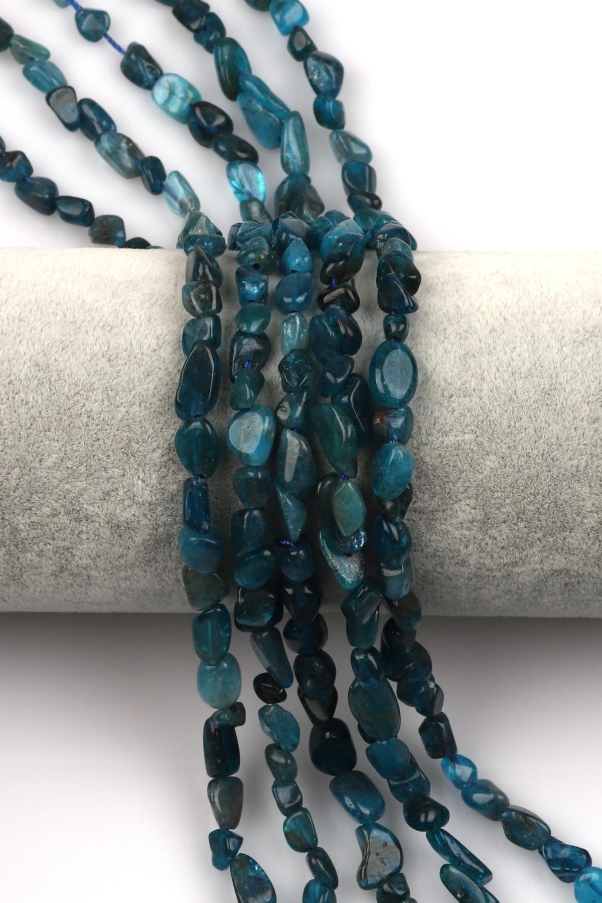 Apatit Doğal Taş Dizi 6 x 7 mm Mercimek Kesim