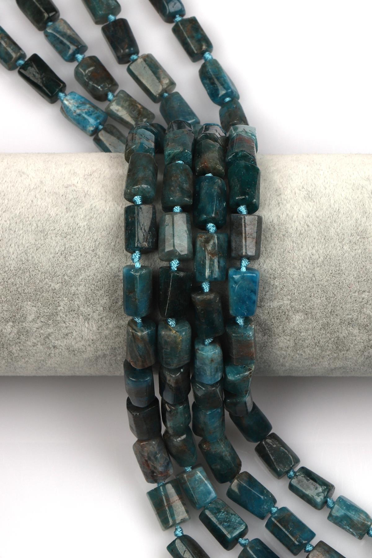 Apatit Doğal Taş Dizi 7 x 12 mm Boru Kesim