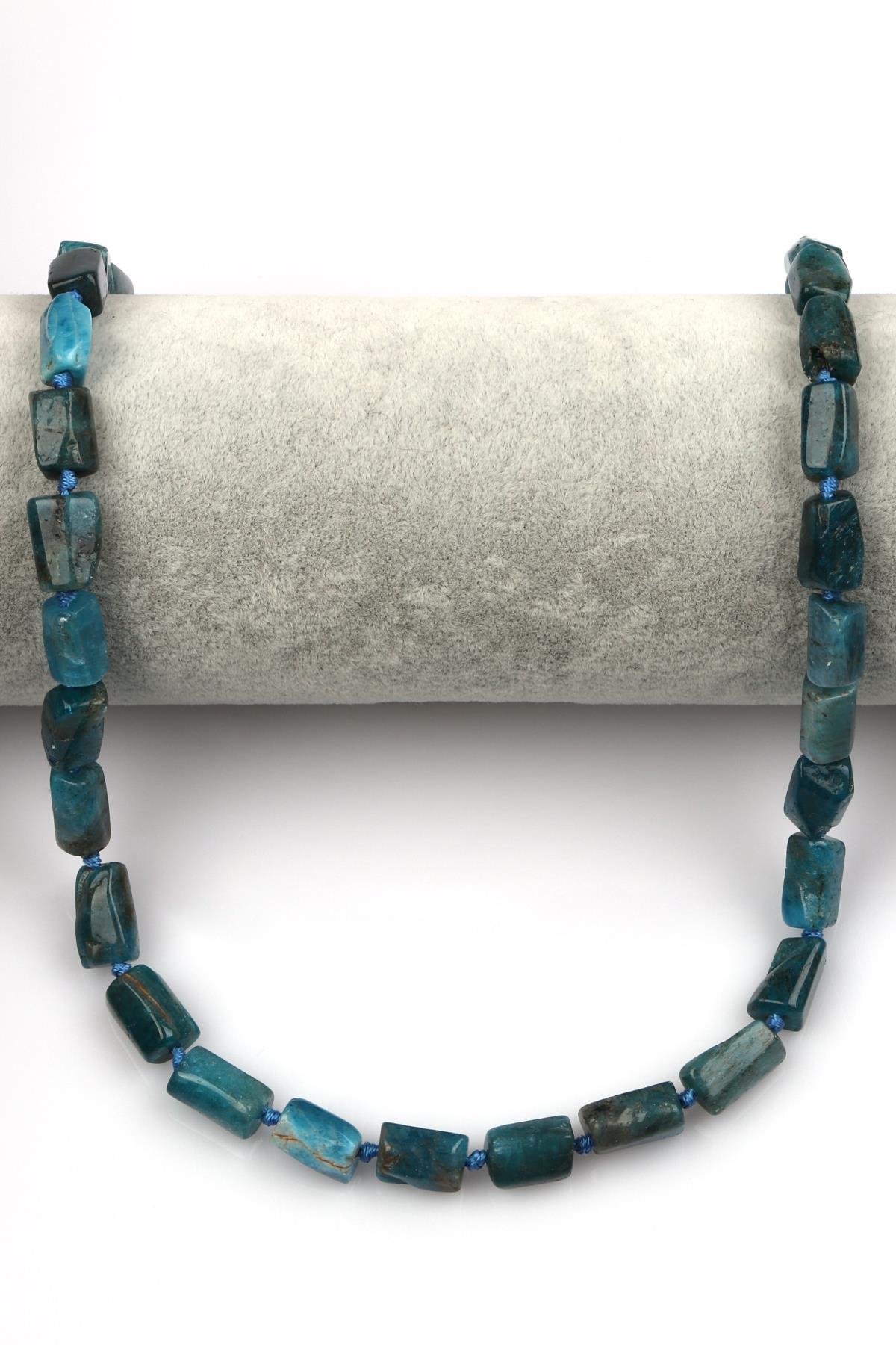 Apatit Doğal Taş Dizi 7 x 12 mm Boru Kesim