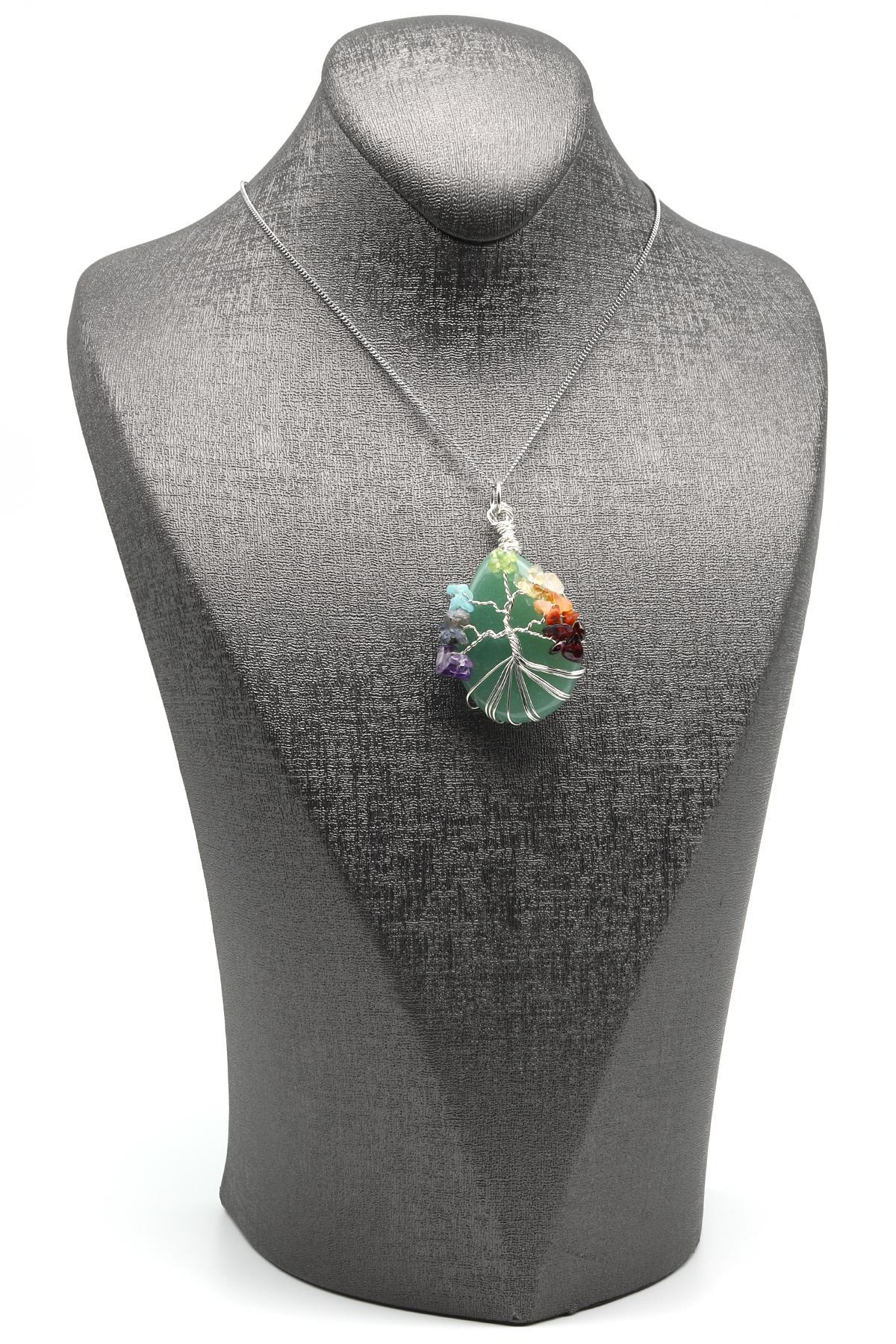 Aventurin - Çakra Doğal Taş Damla Model Kolye