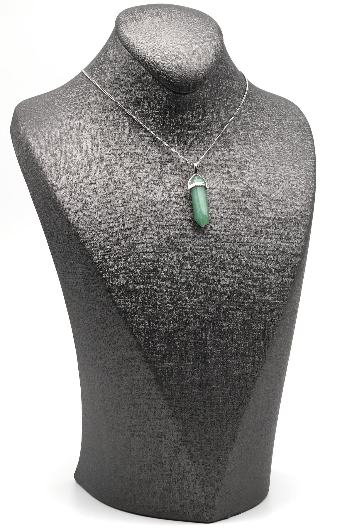 Aventurin Doğal Taş Çivi Model Kolye