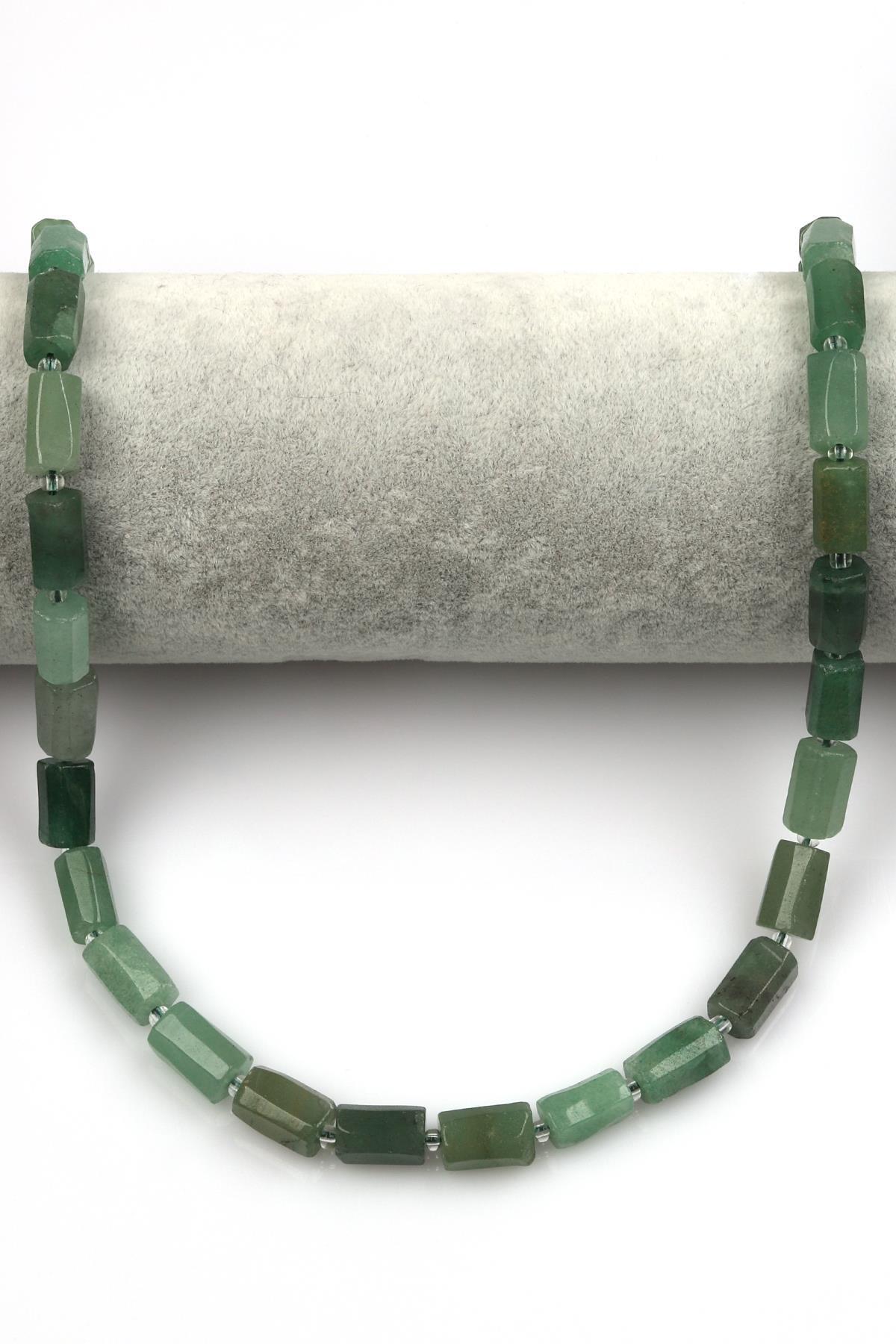 Aventurin Doğal Taş Dizi 7 x 12 mm Boru Kesim