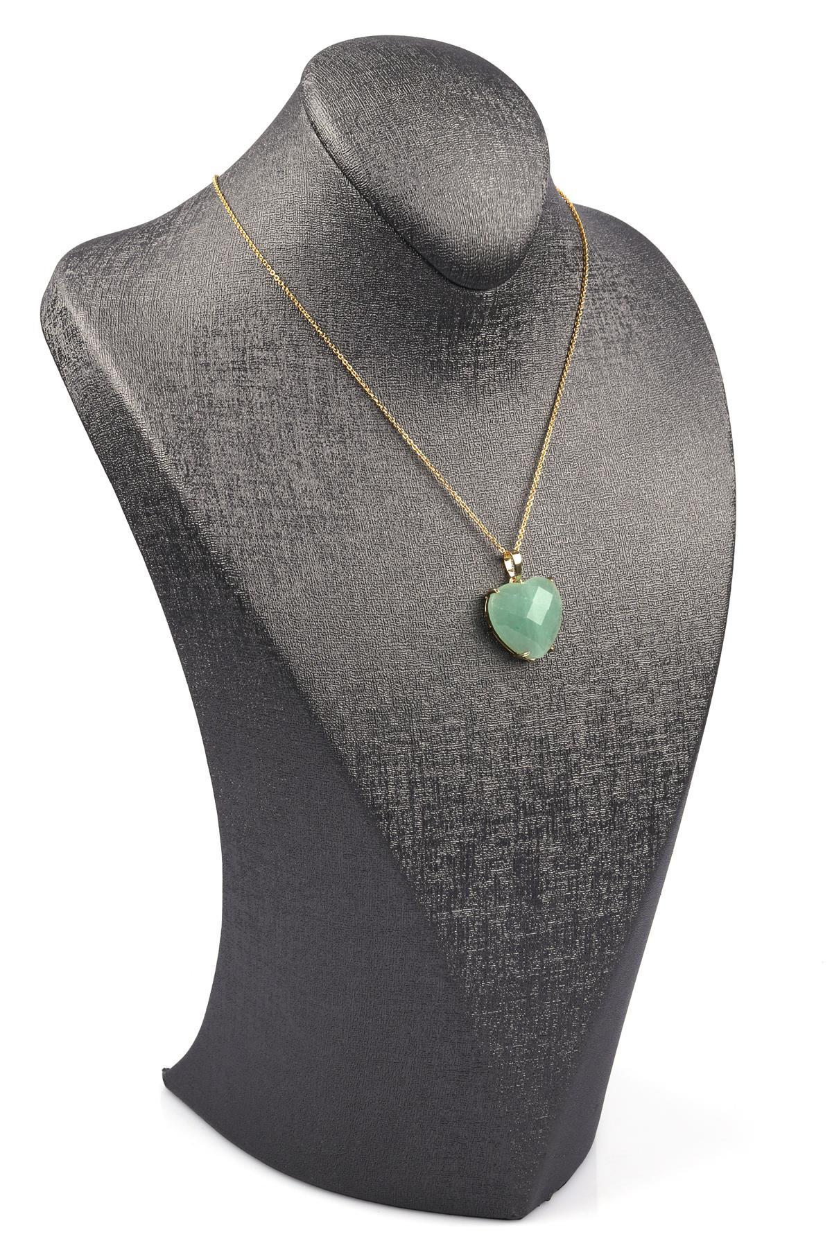 Aventurin Doğal Taş Gold Renkli Kolye