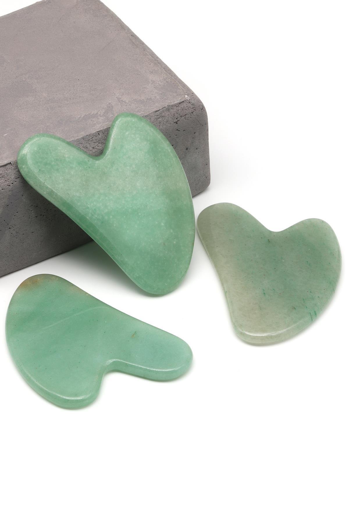 Aventurin Doğal Taş Gua Sha Yüz Masaj Taşı