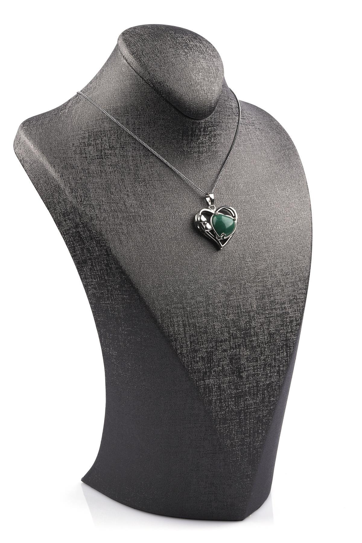 Aventurin Doğal Taş Kalp Model Kolye 