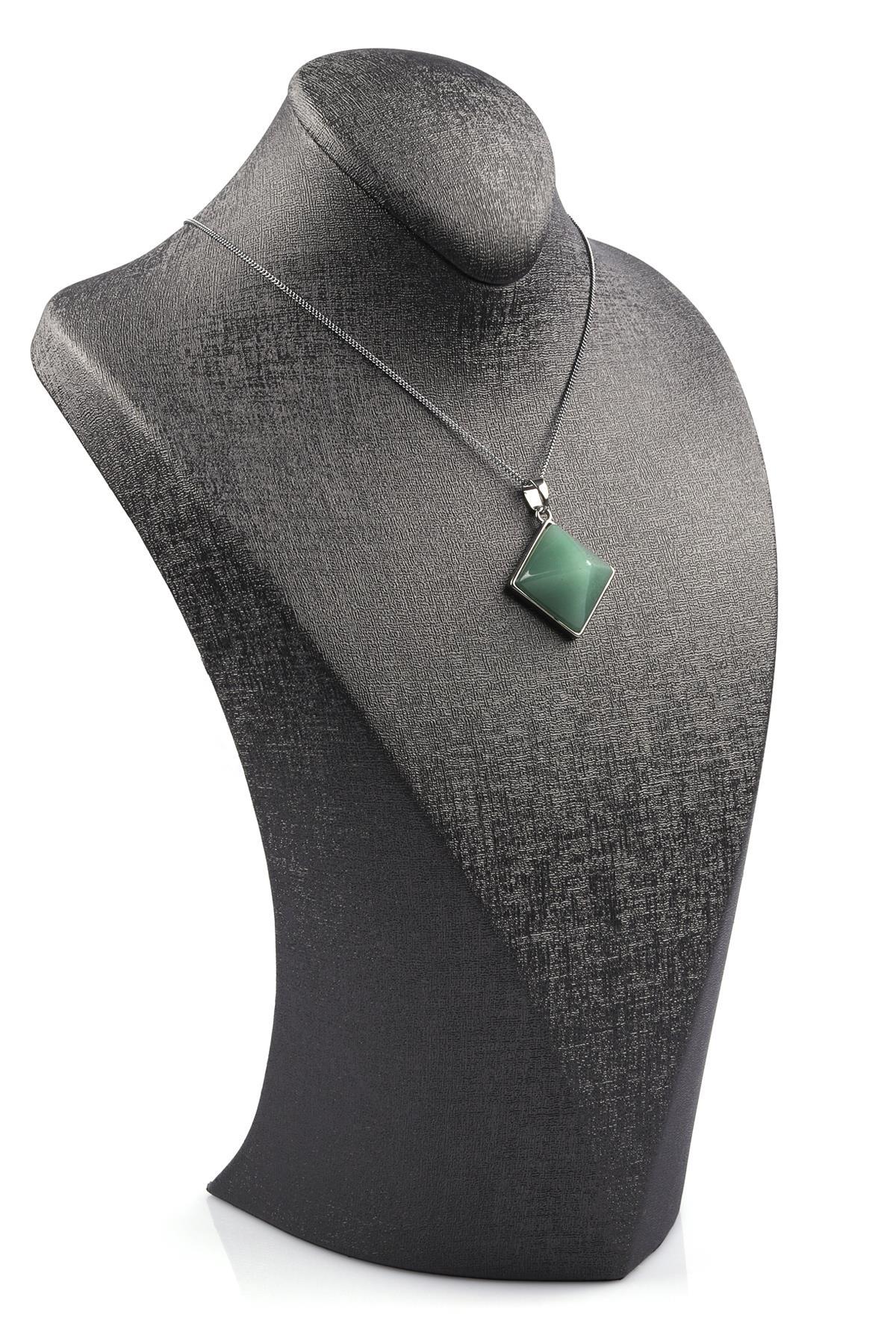 Aventurin Doğal Taş Piramit Model Kolye