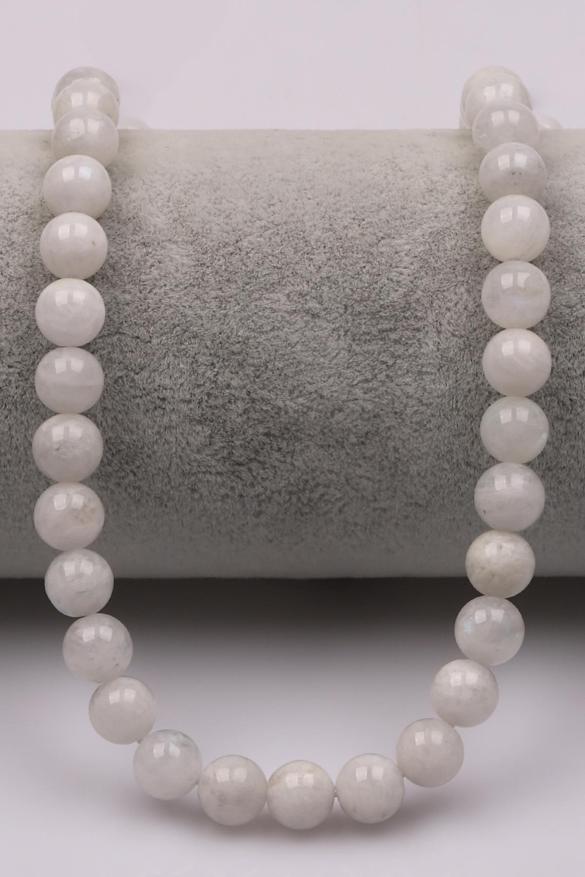 Ay Taşı (A Kalite) Doğaltaş Dizi 8 mm Küre Kesim