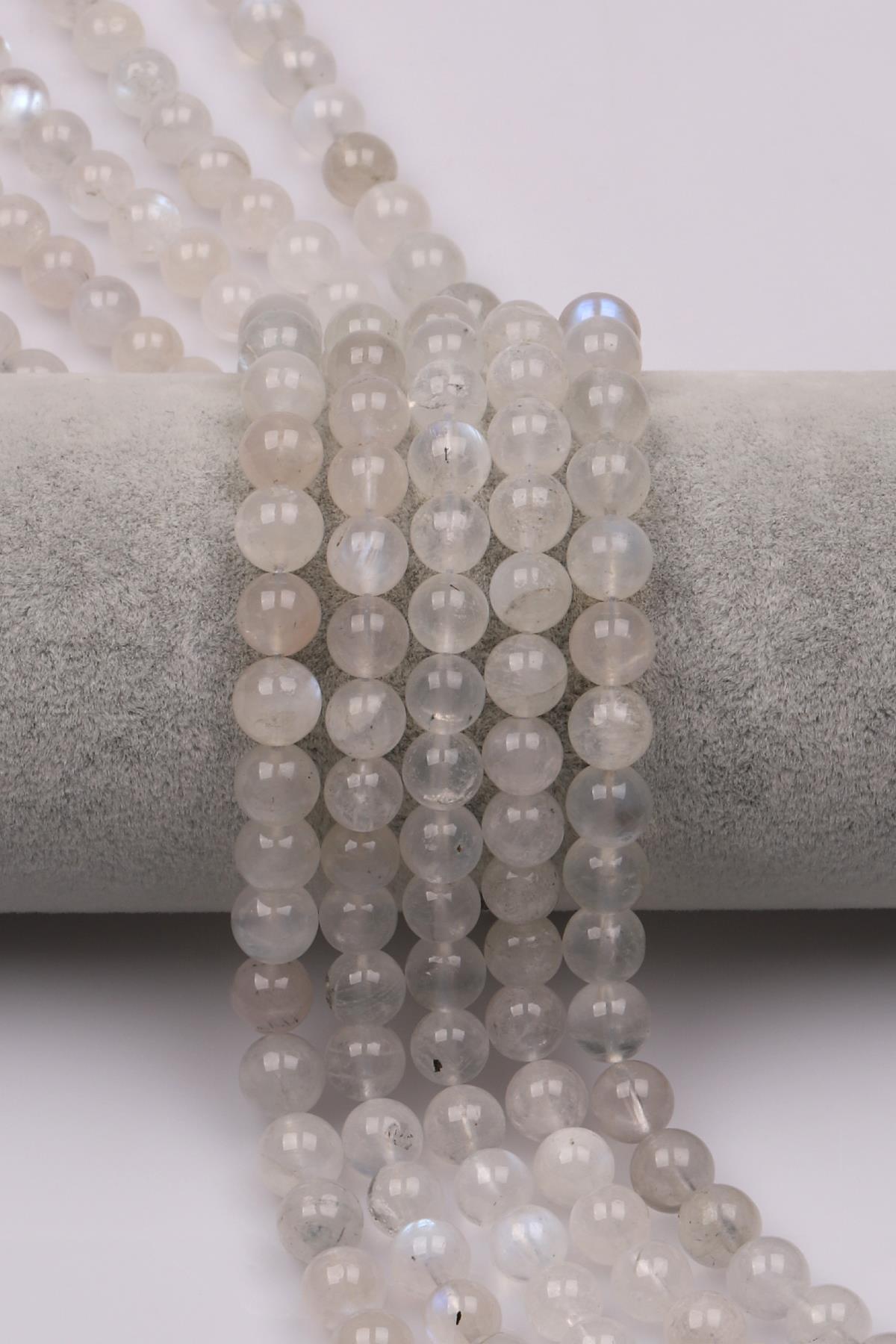 Ay Taşı (AA Kalite) Doğaltaş Dizi 8 mm Küre Kesim