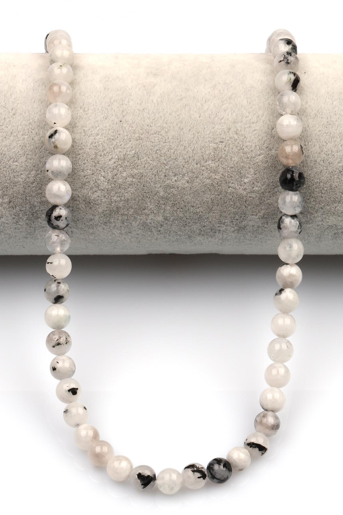 Ay Taşı Doğal Taş Dizi 6 mm Küre Kesim