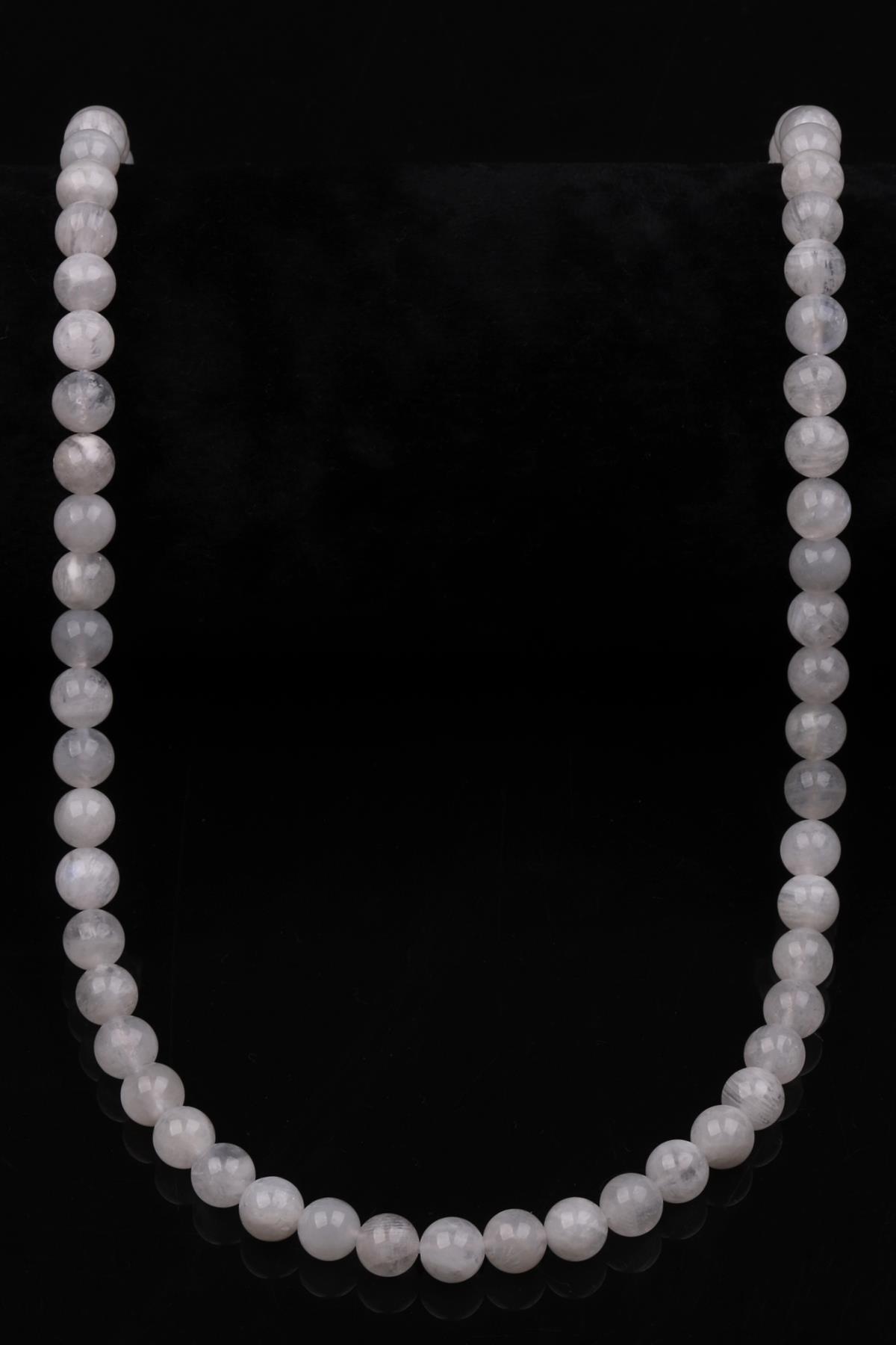 Ay Taşı Doğal Taş Dizi 6 mm Küre Kesim