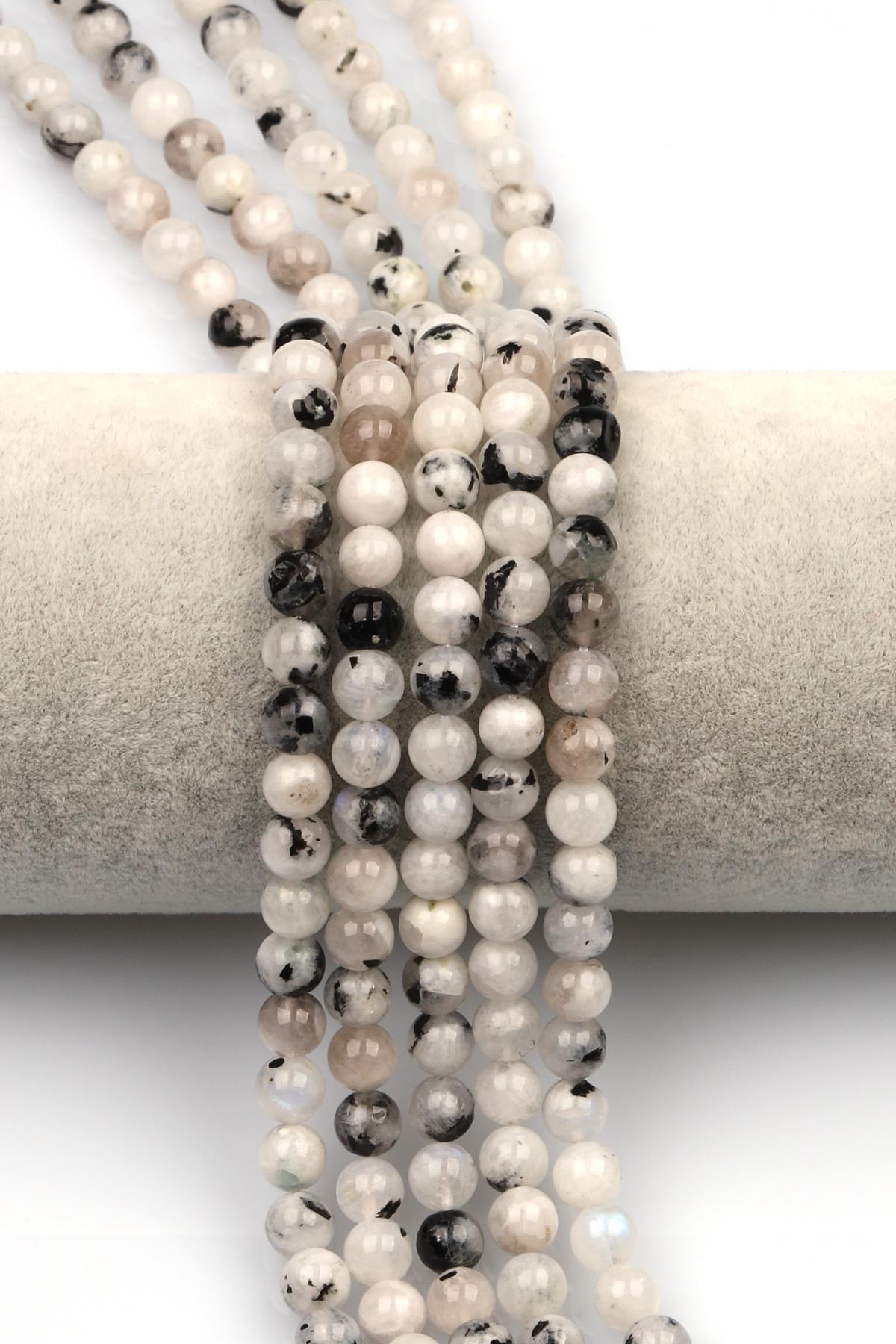 Ay Taşı Doğal Taş Dizi 6 mm Küre Kesim