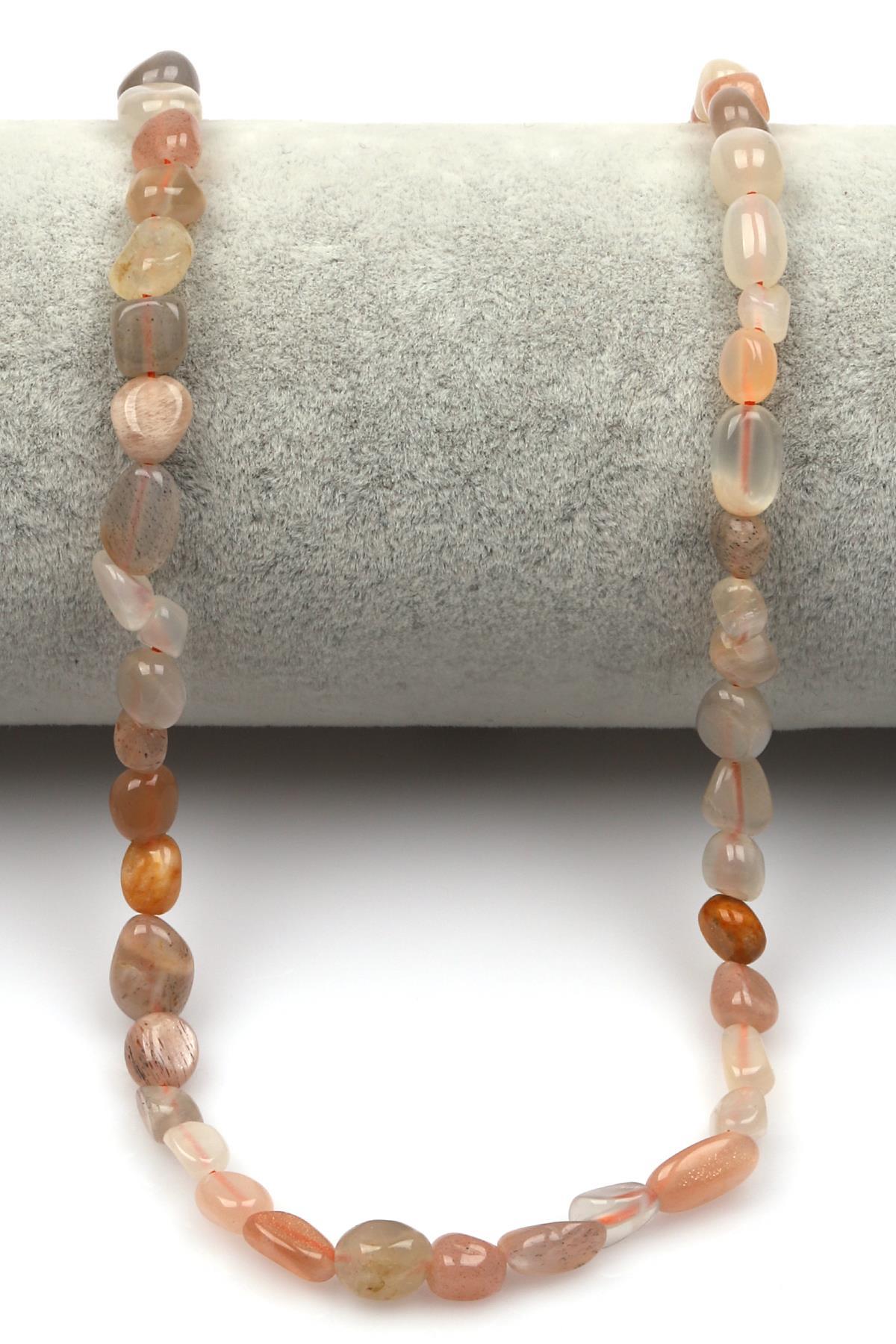 Ay Taşı Doğal Taş Dizi 6 x 8 mm Mercimek Kesim