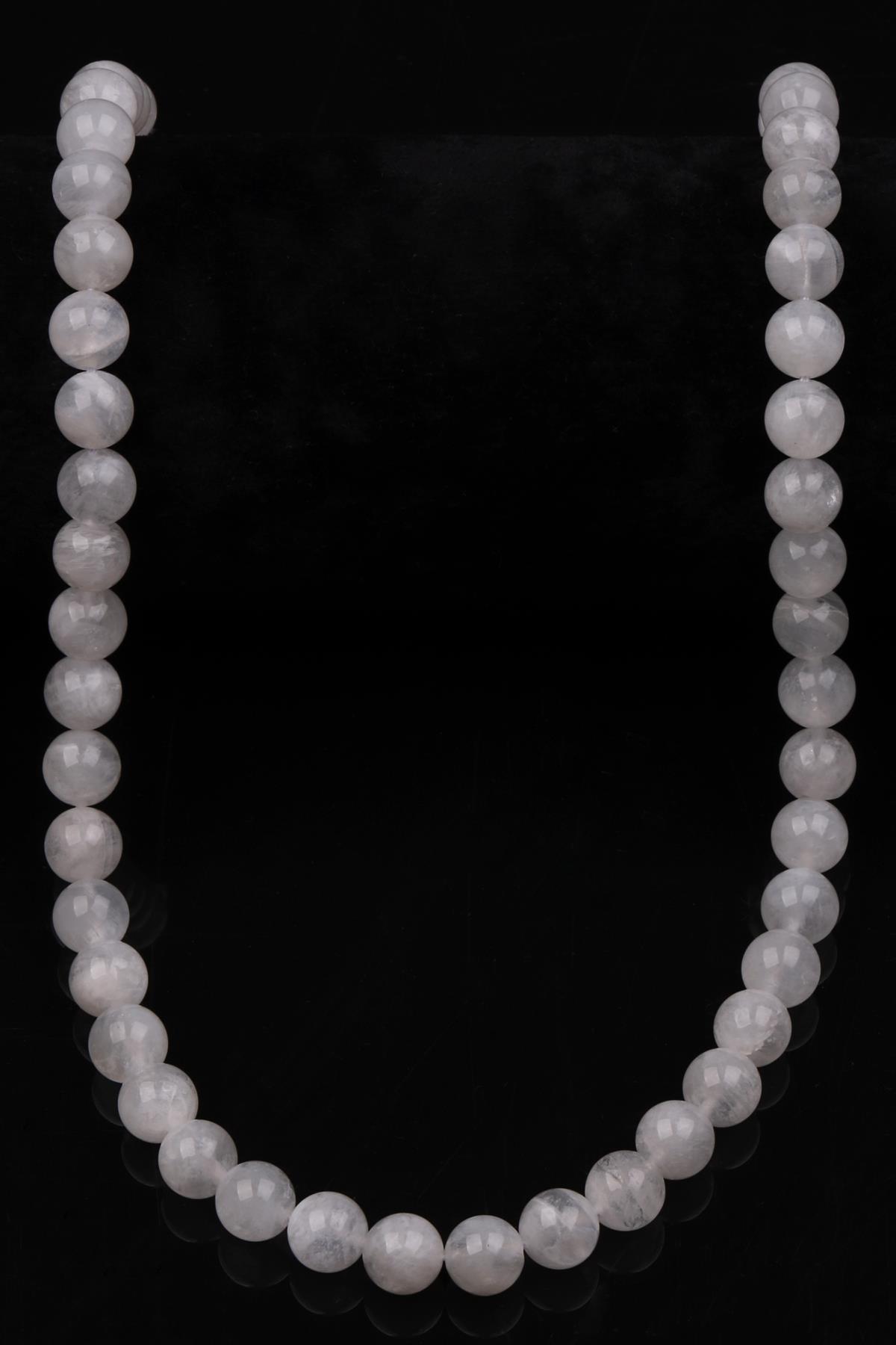 Ay Taşı Doğal Taş Dizi 8 mm Küre Kesim