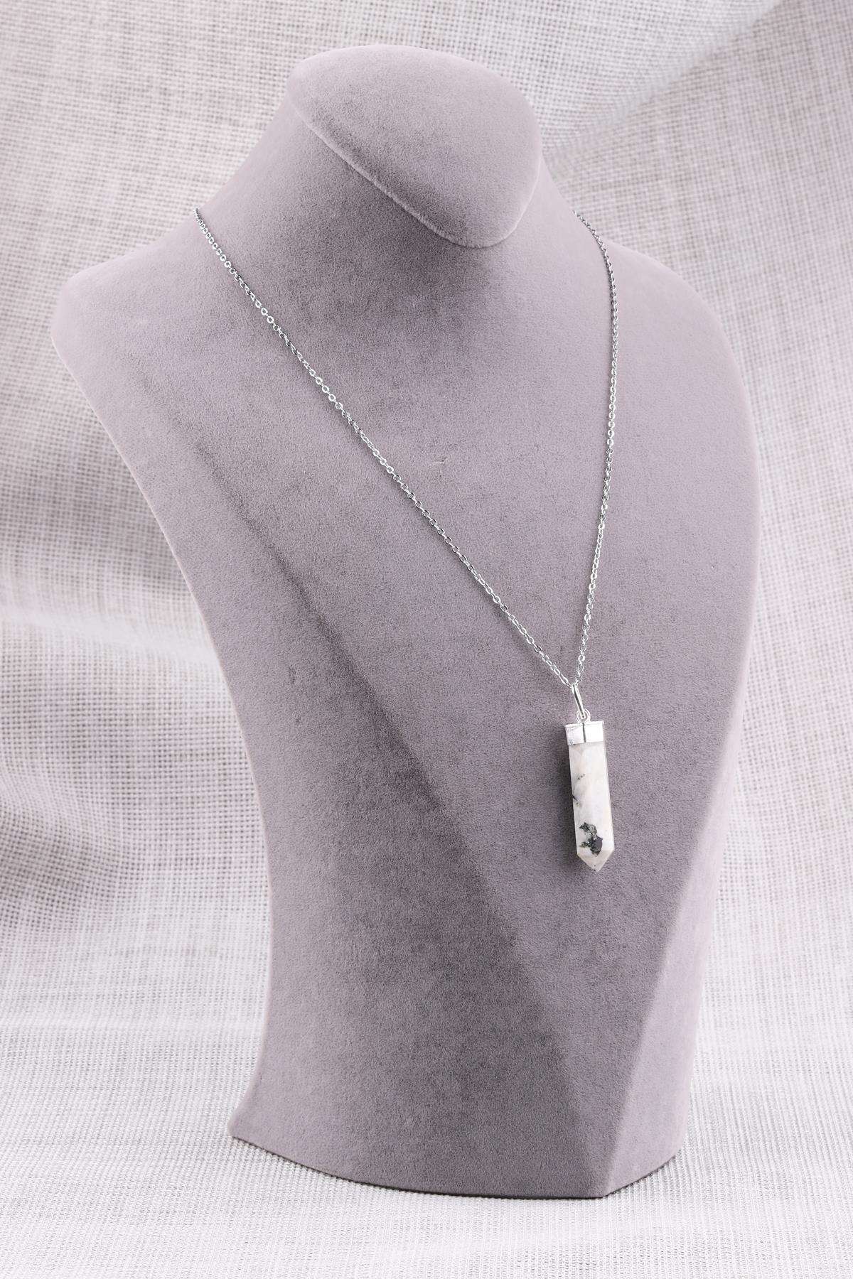 Ay Taşı Doğal Taş Kolye