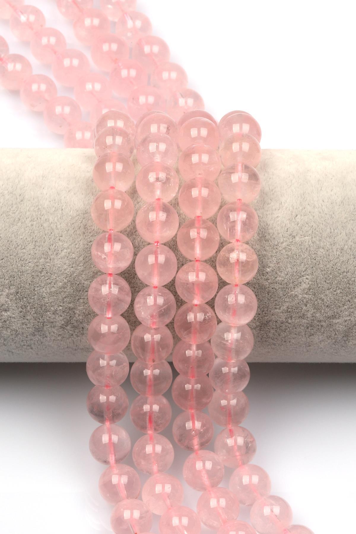 Brezilya Pembe Kuvars Doğal Taş Dizi 10 mm Küre Kesim