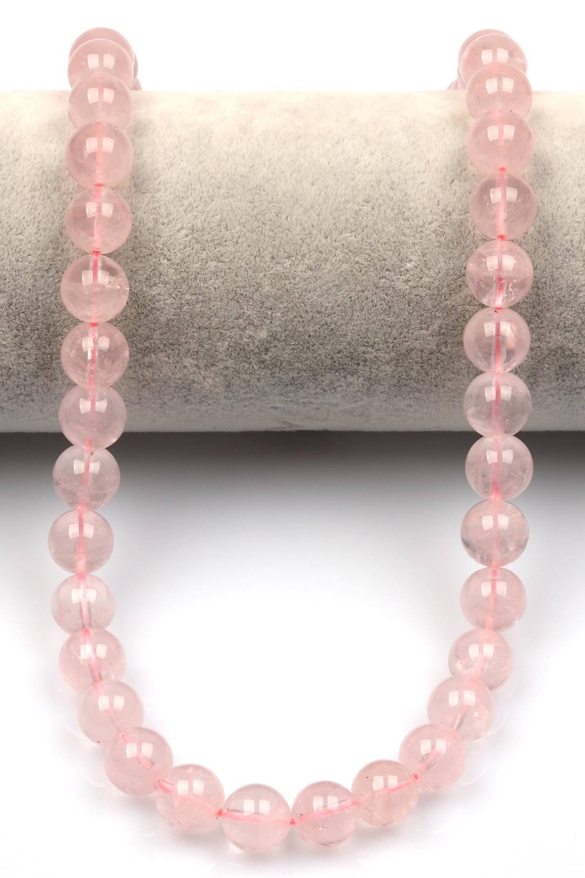 Brezilya Pembe Kuvars Doğal Taş Dizi 10 mm Küre Kesim