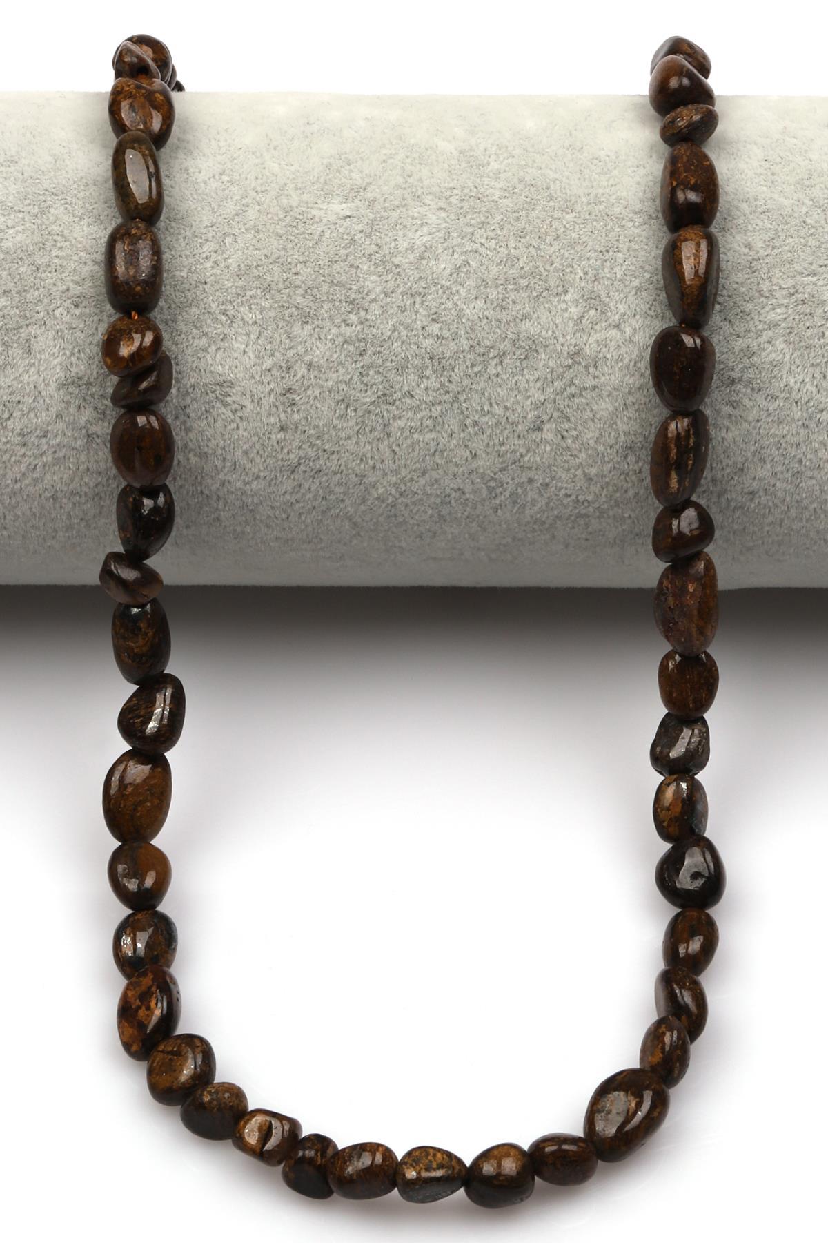 Bronzit Doğal Taş Dizi 6 x 8 mm Mercimek Kesim