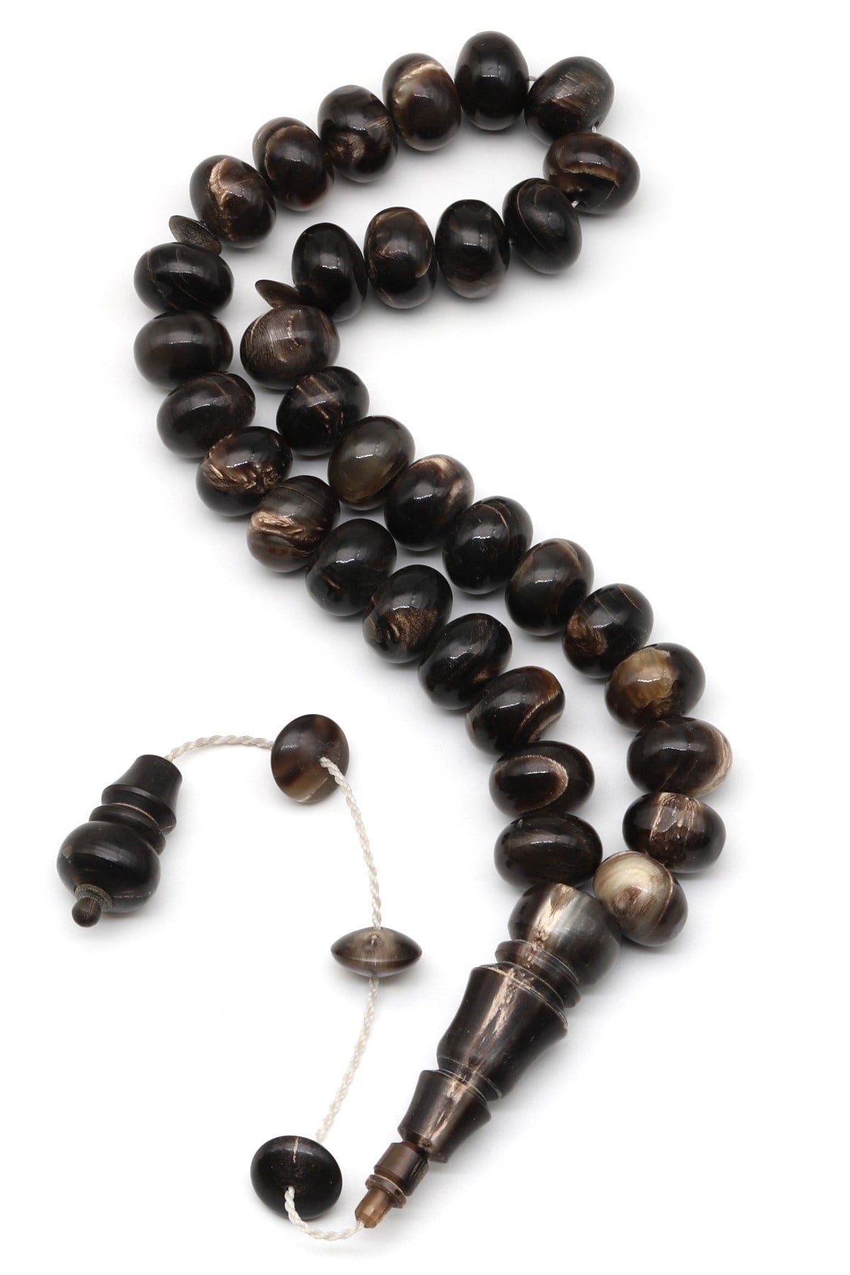 Bufalo Boynuzu Tesbih 10 x 13 mm Rondel Kesim - T-1595