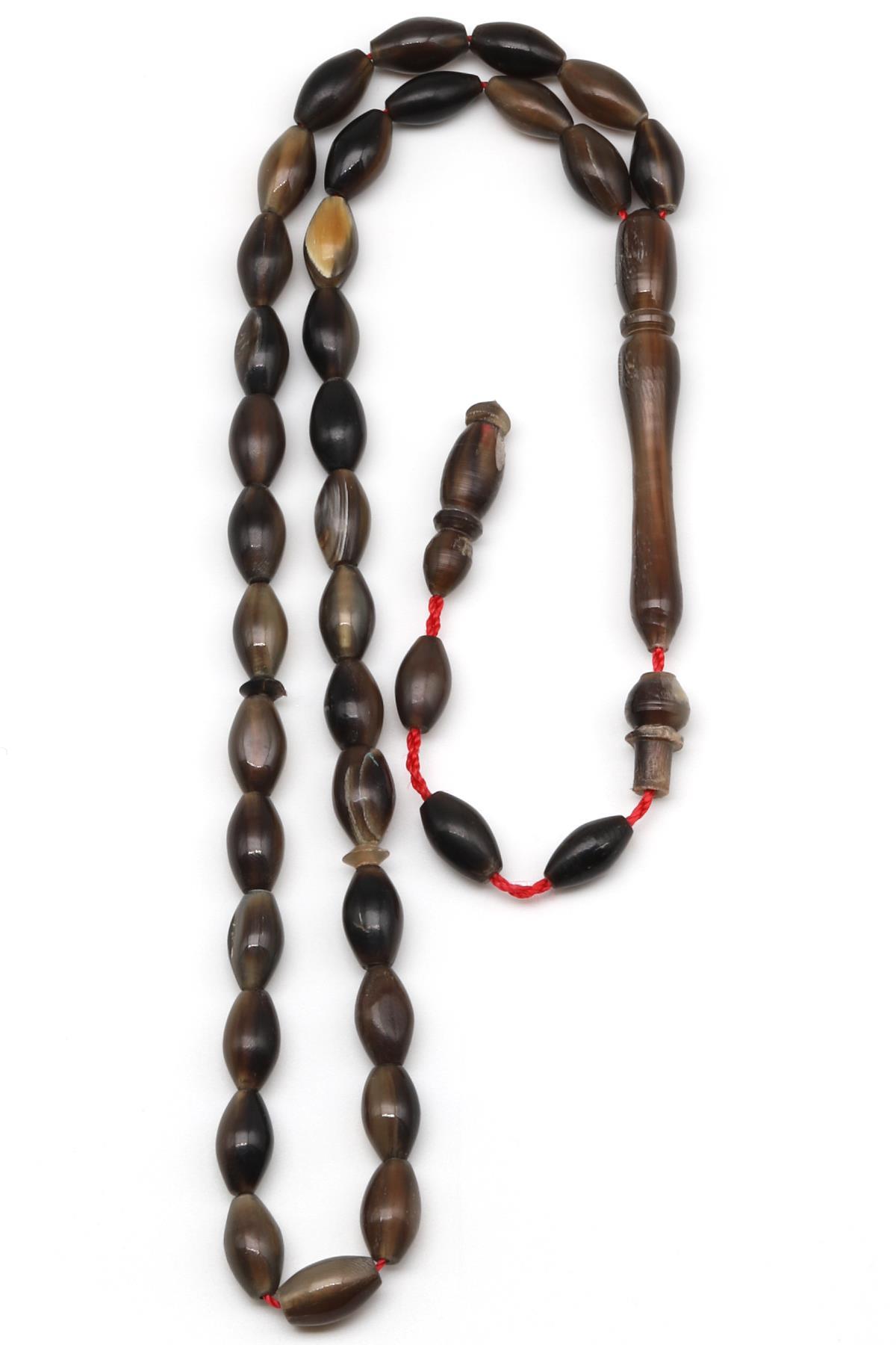 Bufalo Boynuzu Tesbih 5 x 10 mm Arpa Kesim