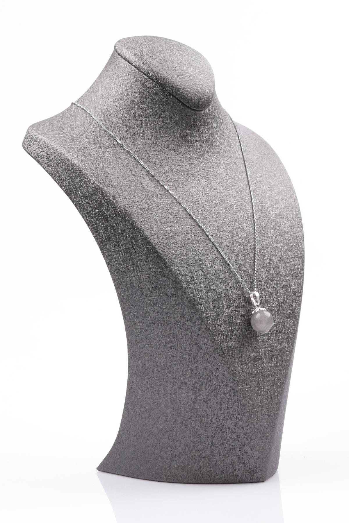 Bulutlu Kuvars Doğal Taş Kolye