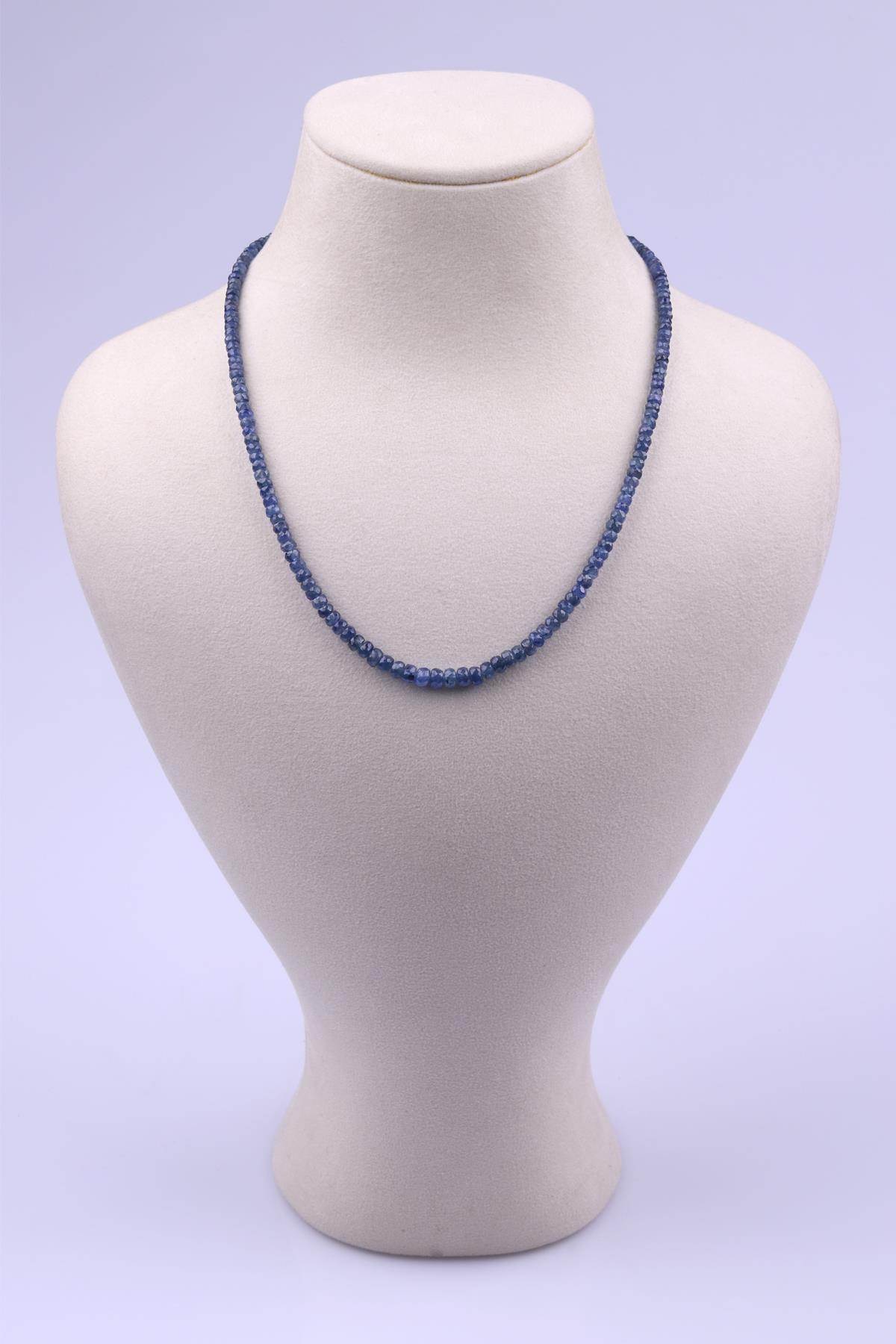 Burma Safir Doğal Taş Kolye Hint Kesim