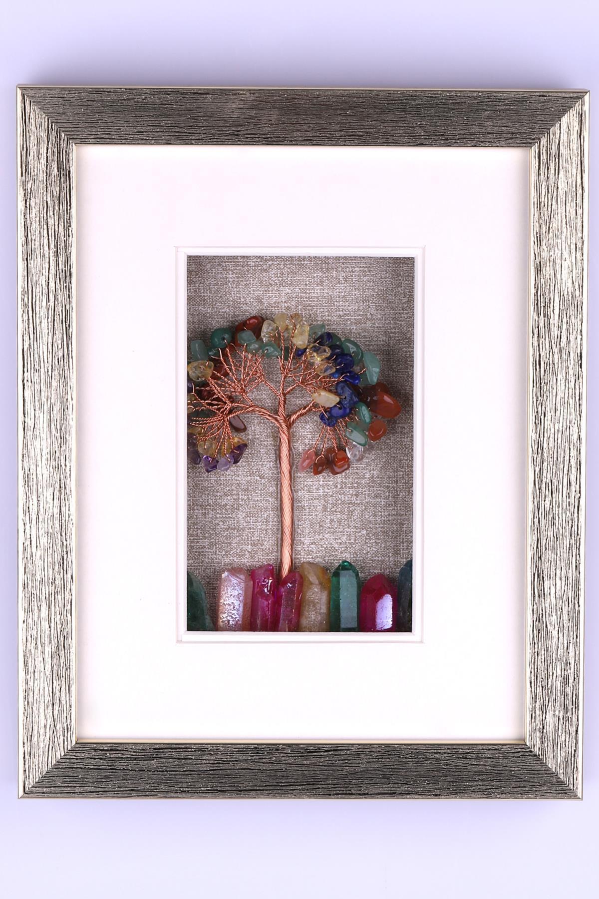 Çakra - Aura Kuvars Doğal Taş Tablo