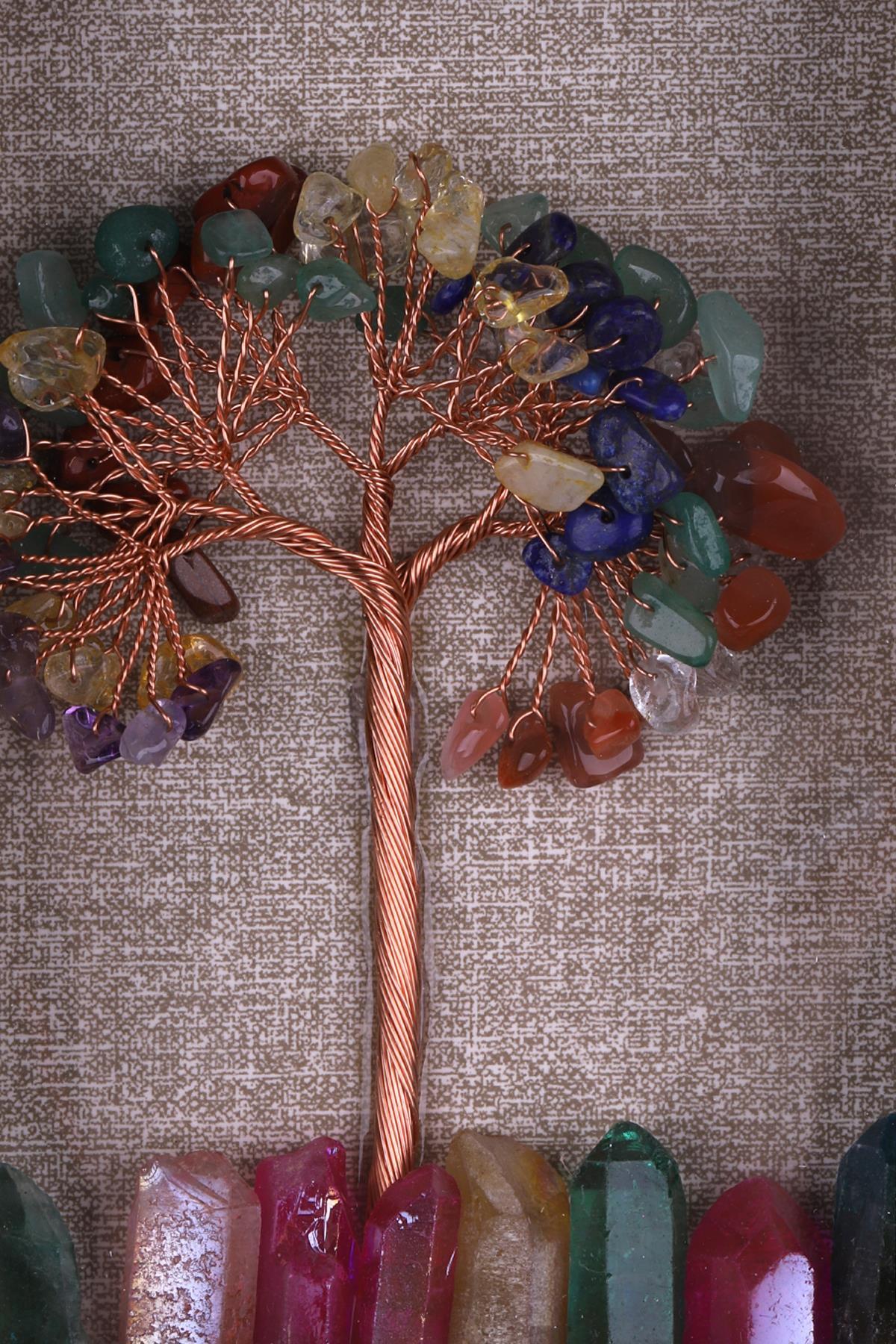 Çakra - Aura Kuvars Doğal Taş Tablo