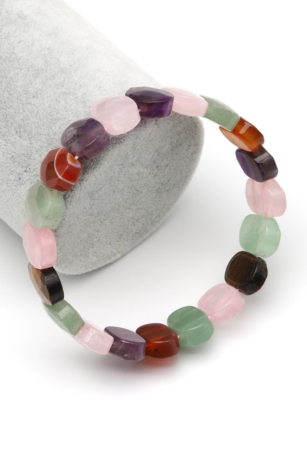 Çakra Doğal Taş Bileklik 10 x 14 mm Özel Kesim