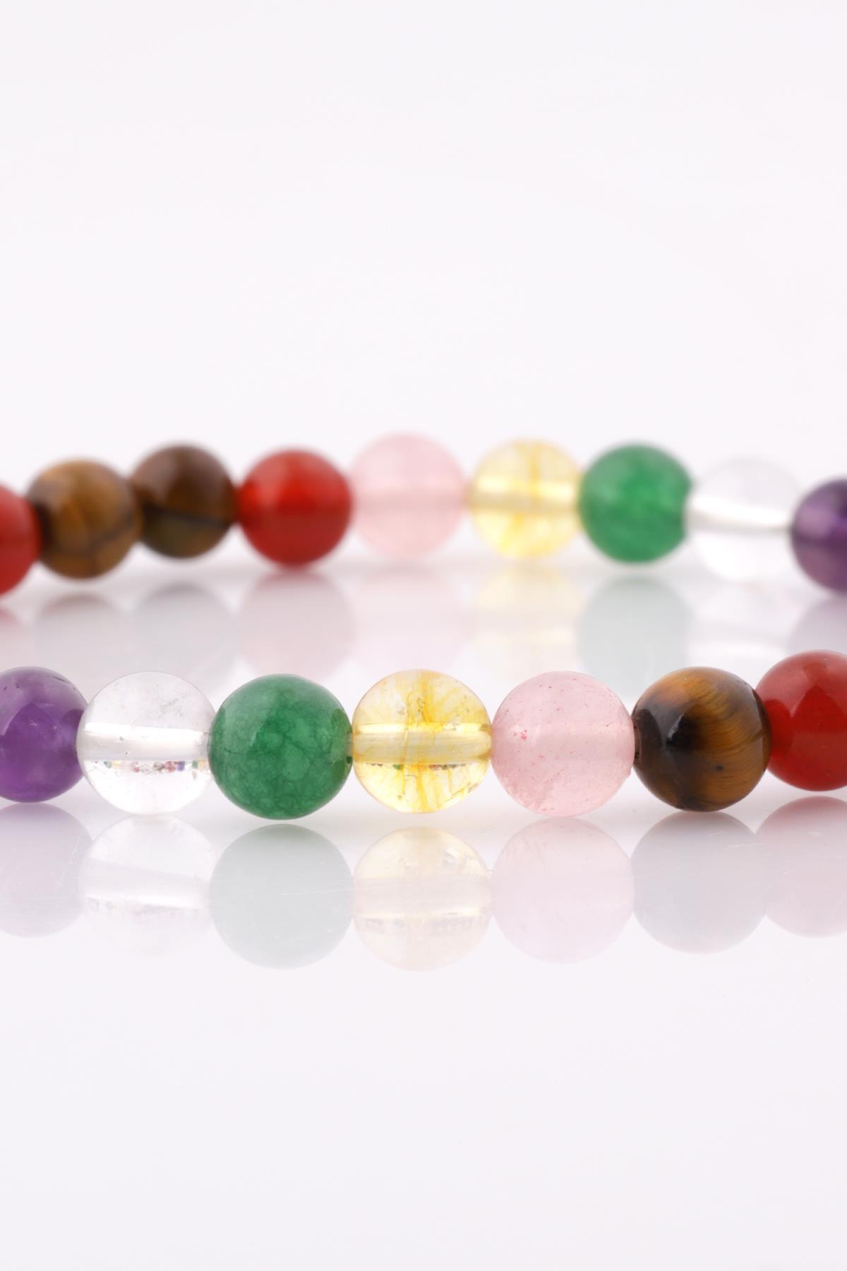 Çakra Doğal Taş Bileklik 6 mm Küre Kesim