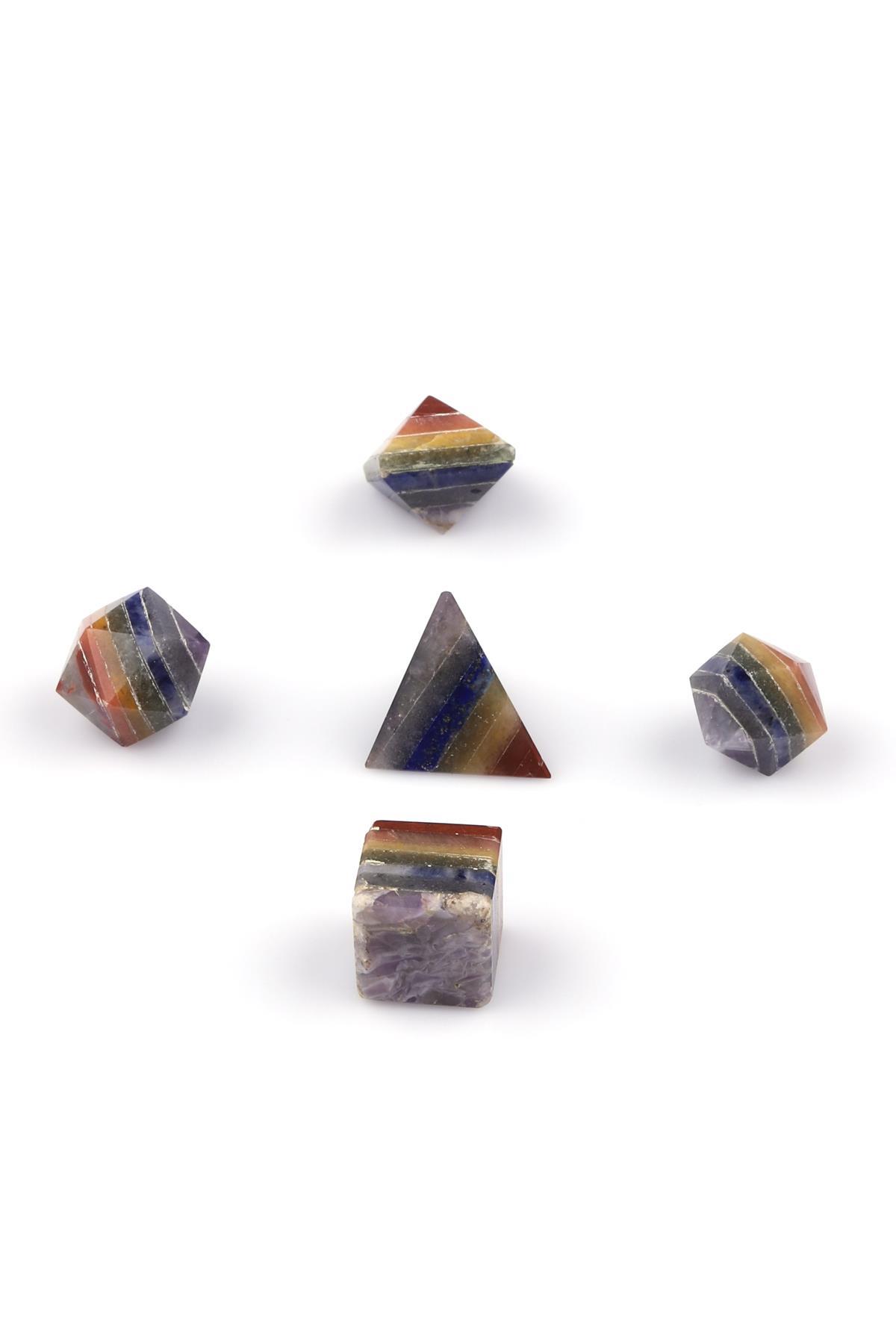 Çakra Doğal Taş Platonik Set