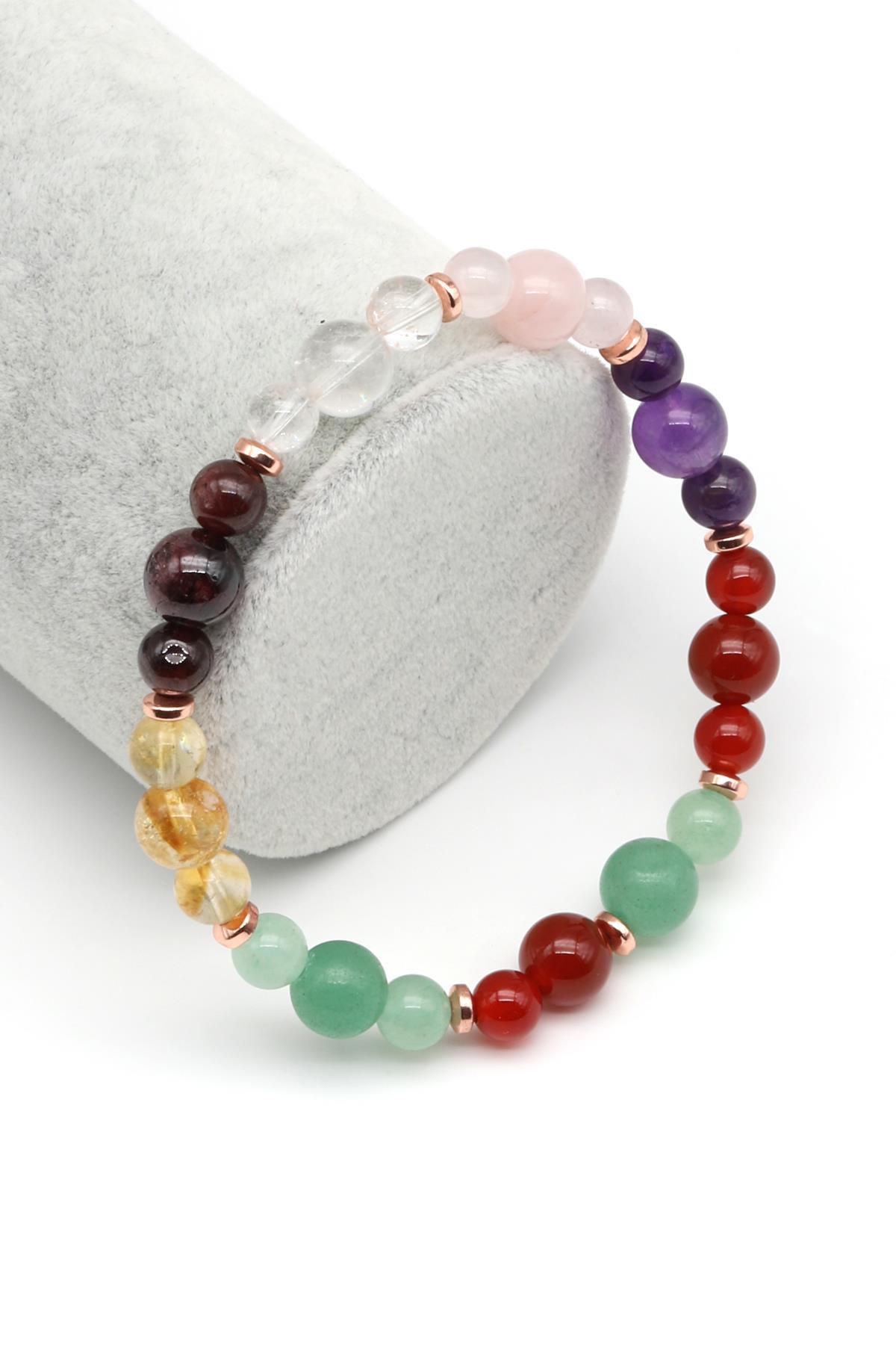 Çakra-Hematit Doğal Taş Tasarım Bileklik Küre Kesim