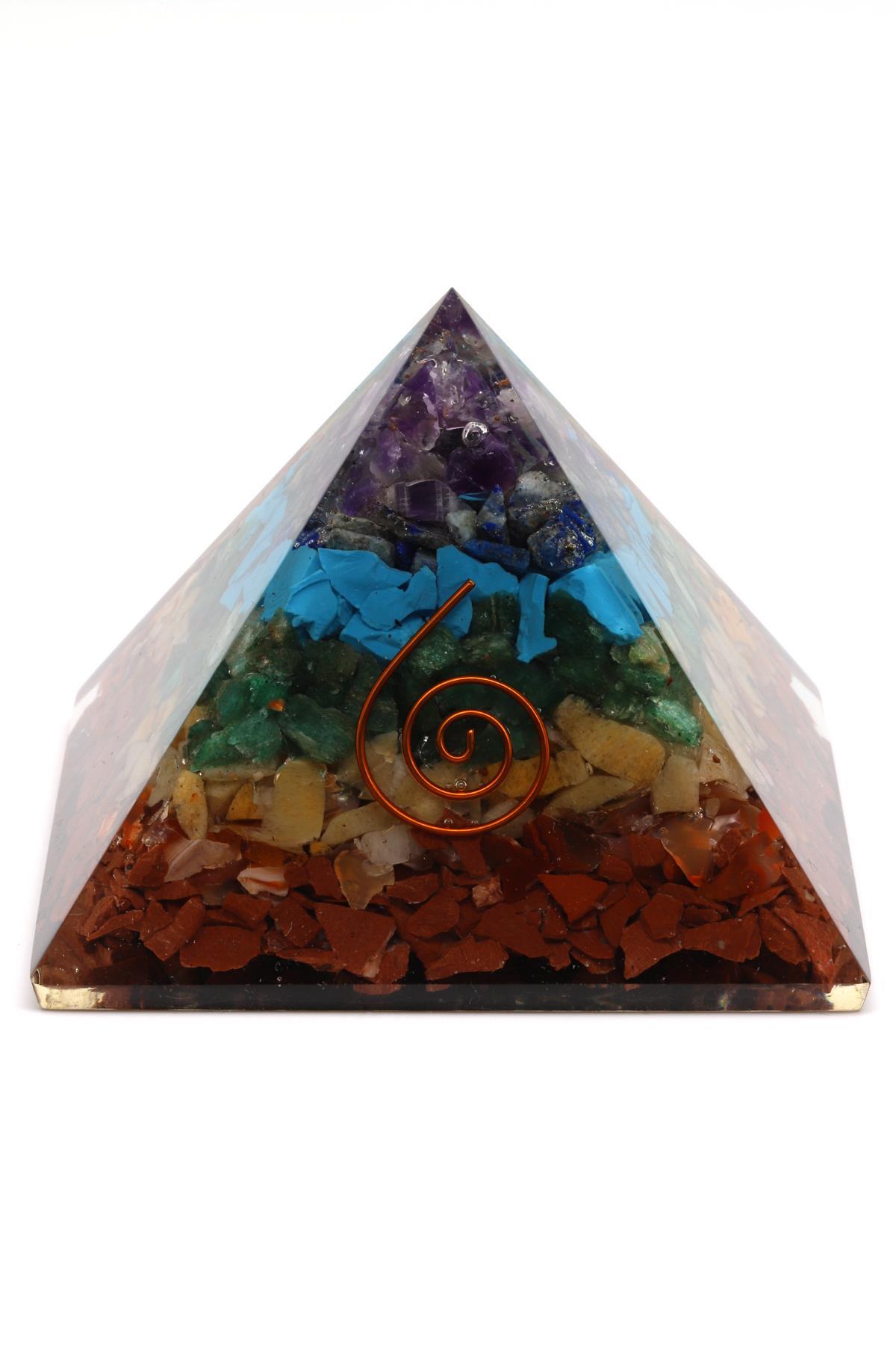 Çakra Taşından Orgonit Piramit