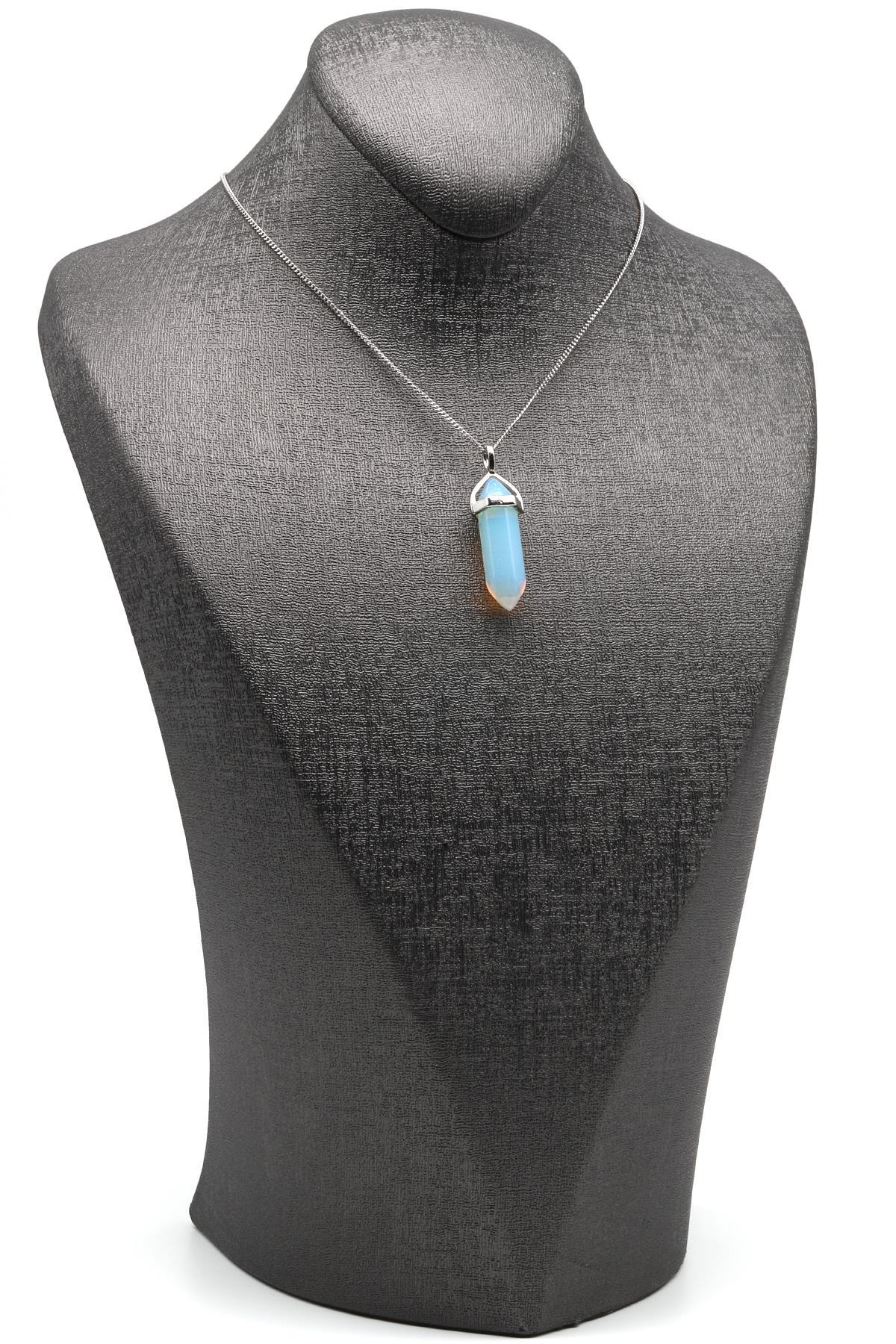 Cam Opal Doğal Taş Çivi Model Kolye