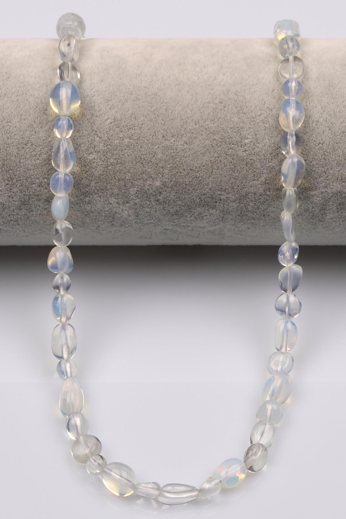 Cam Opal Doğal Taş Dizi 6 x 8 mm Mercimek Kesim