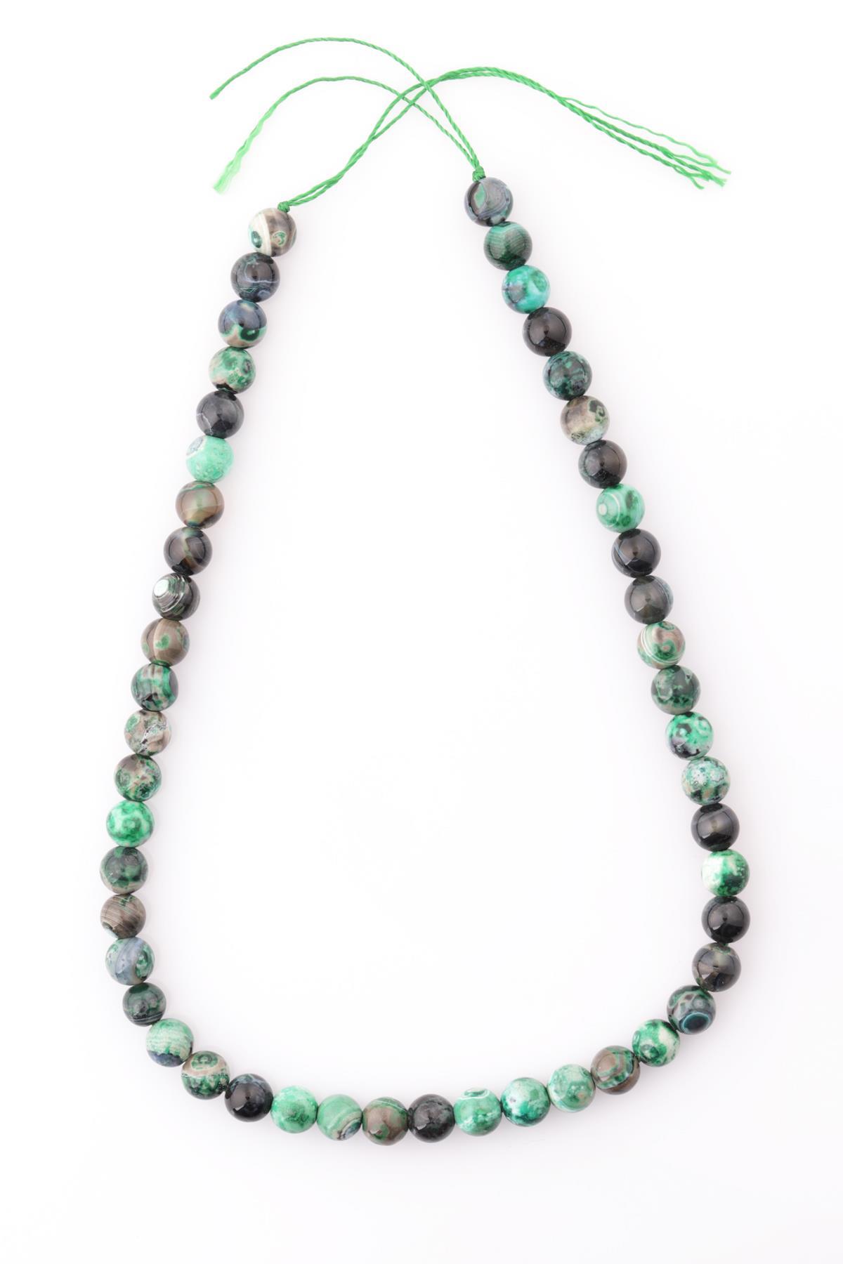 Crazy Akik Doğal Taş Dizi 8 mm Küre Kesim