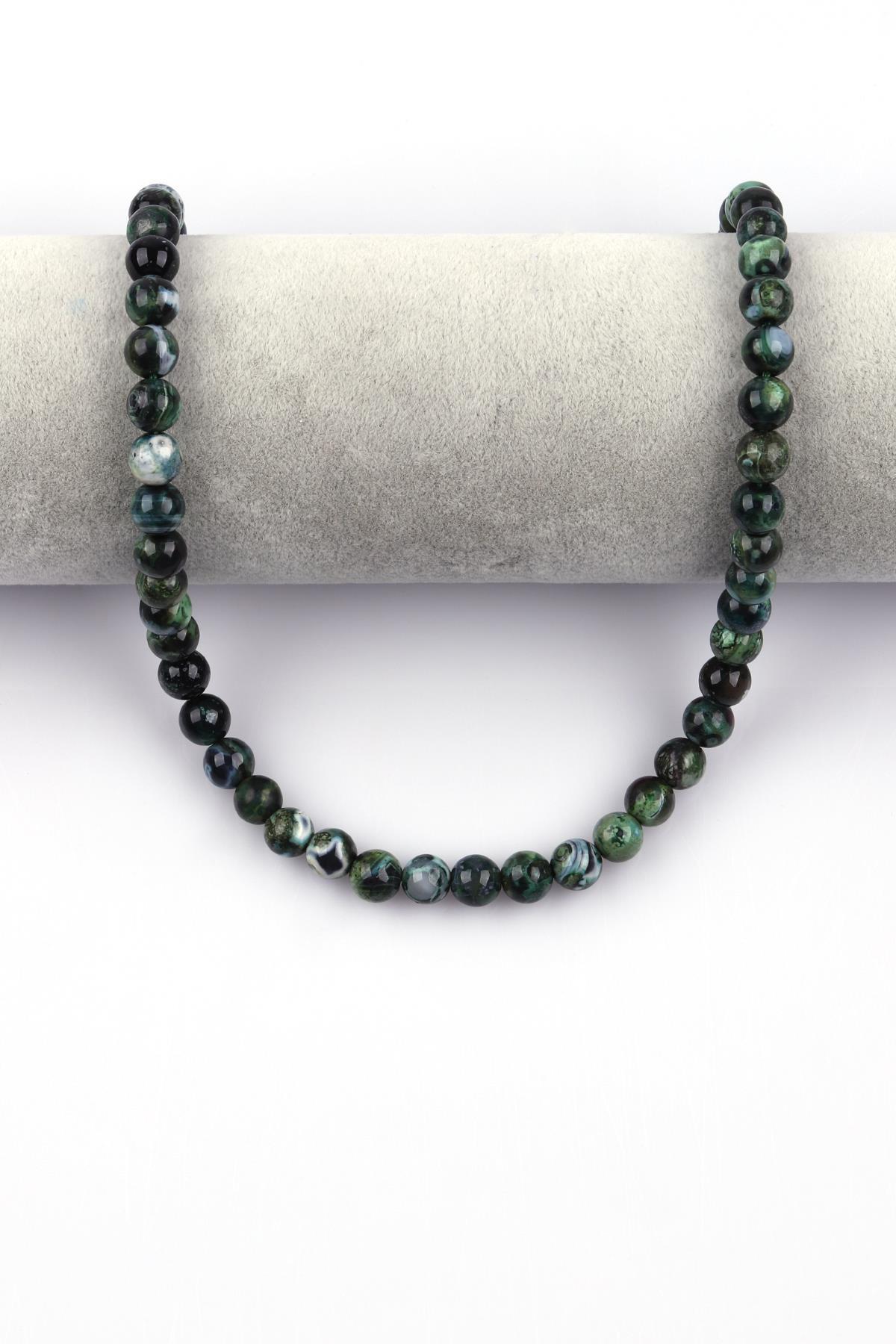 Crazy Akik Doğal Taş Dizi 8 mm Küre Kesim