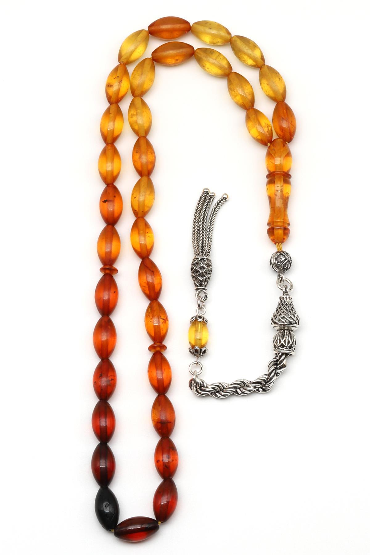 Damla Kehribar Arpa Kesim Tesbih Litvanya Sertifikalı