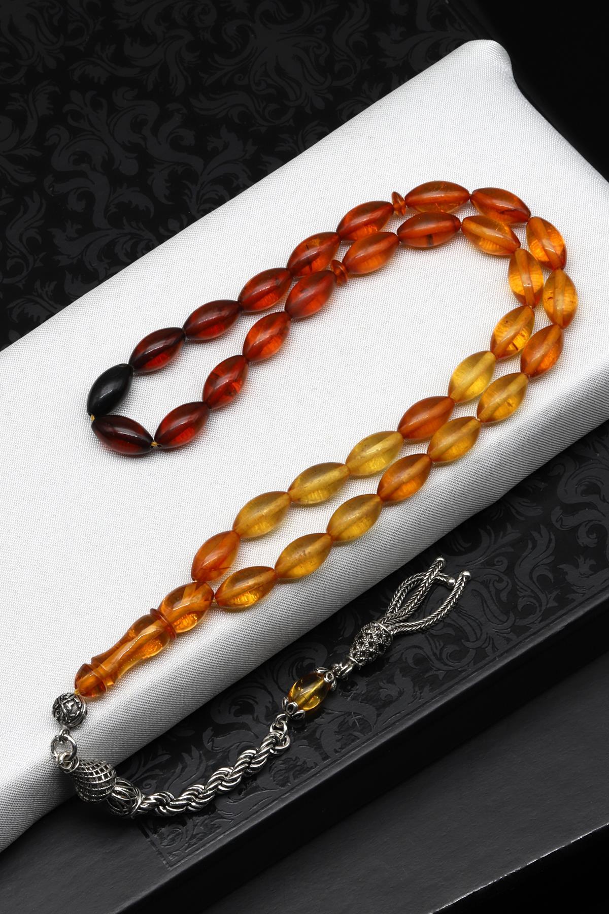 Damla Kehribar Arpa Kesim Tesbih Litvanya Sertifikalı