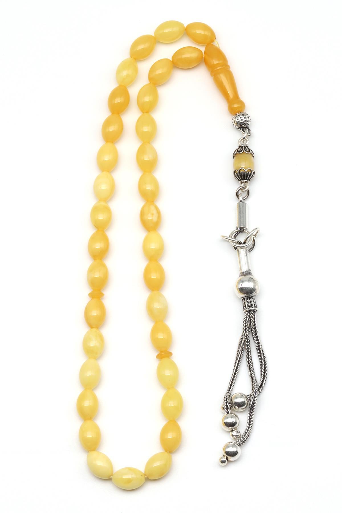 Damla Kehribar Arpa Kesim Tesbih Litvanya Sertifikalı